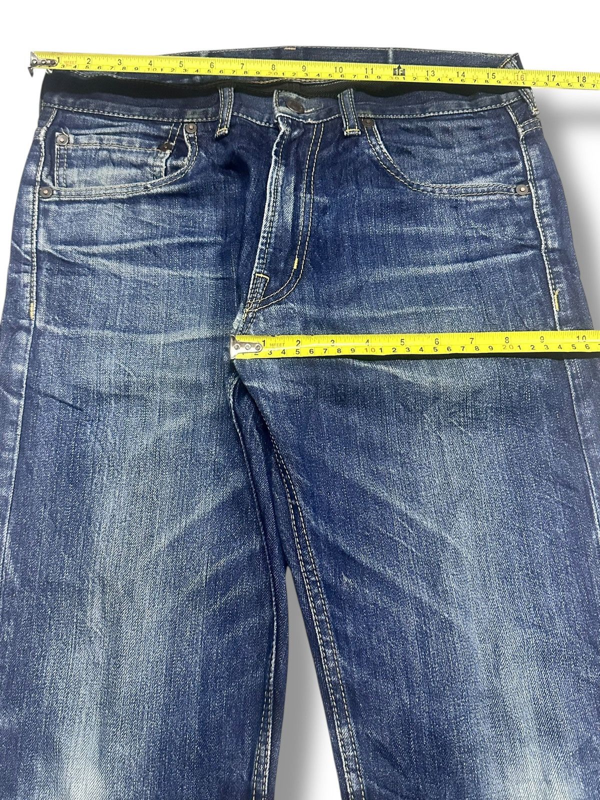 HOLLYWOOD RANCH MARKET Vintage HRM Distressed Jeans Baggy Loose With Thunder Faded Size US 32 / EU 48 - 15 Thumbnail
