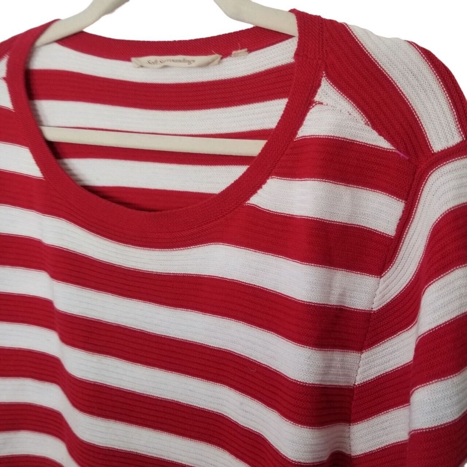 Soft Surroundings Soft Surroundings Striped Vista Pompom Pullover Sweater XL Size XL / US 12-14 / IT 48-50 - 5 Thumbnail