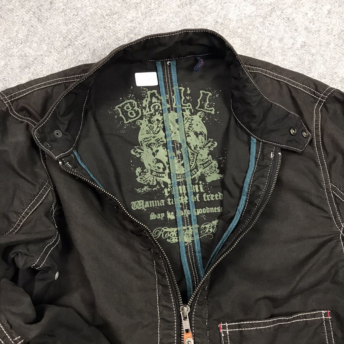 Japanese Brand × Vintage JAPANESE BALL JAPAN STYLE BIKER ZIPPER JACKET BLACK Size US M / EU 48-50 / 2 - 11 Thumbnail