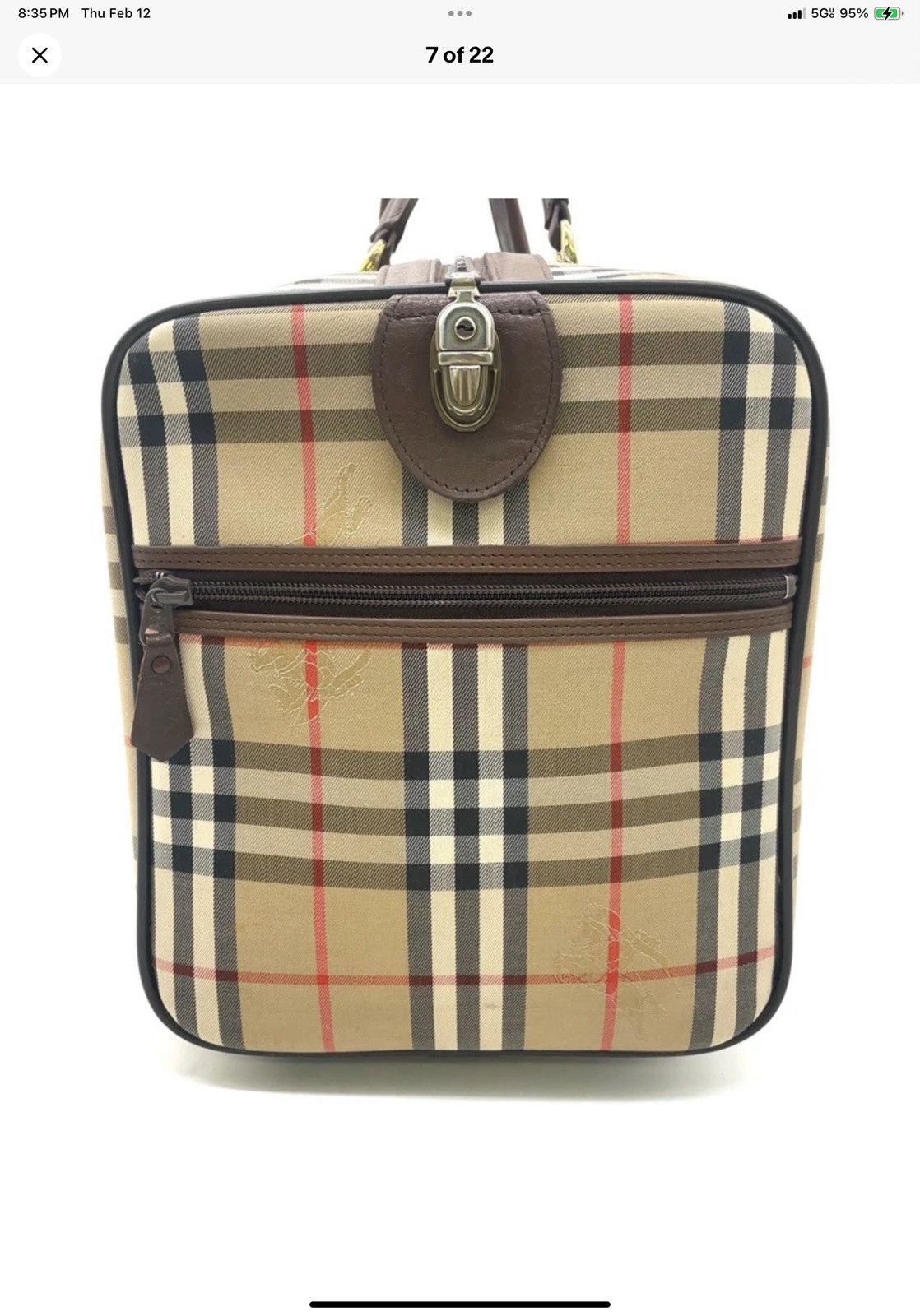 Burberry 🧳🧳🧳Vintage BURBERRY🧳🧳🧳!!! Boston style bag 45 Nova Check Size ONE SIZE - 7 Thumbnail
