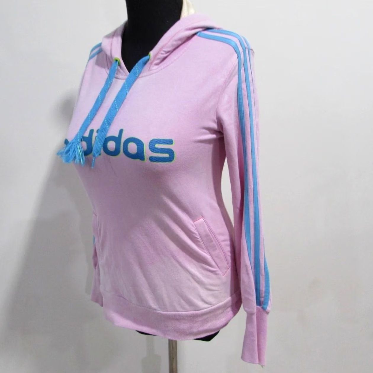 Adidas Adidas Women’s Pink Zipped Hooded Hoodie Size M 36/38 UK Size ONE SIZE - 4 Thumbnail