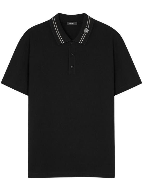 Versace VERSACE Men Polo Shirts 1013906 1A134631B000 Black Size US XL / EU 56 / 4 - 1 Thumbnail