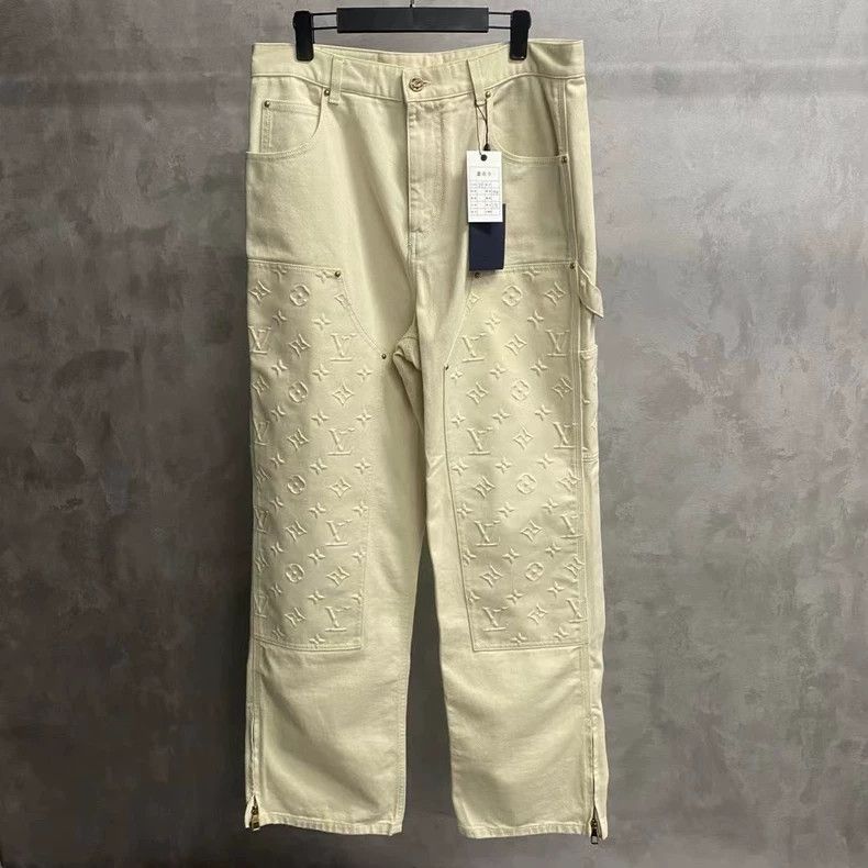 Louis Vuitton louis vuitton White lumberjack logo jeans 2502-Nextarrow Size US 34 / EU 50 - 1 Thumbnail
