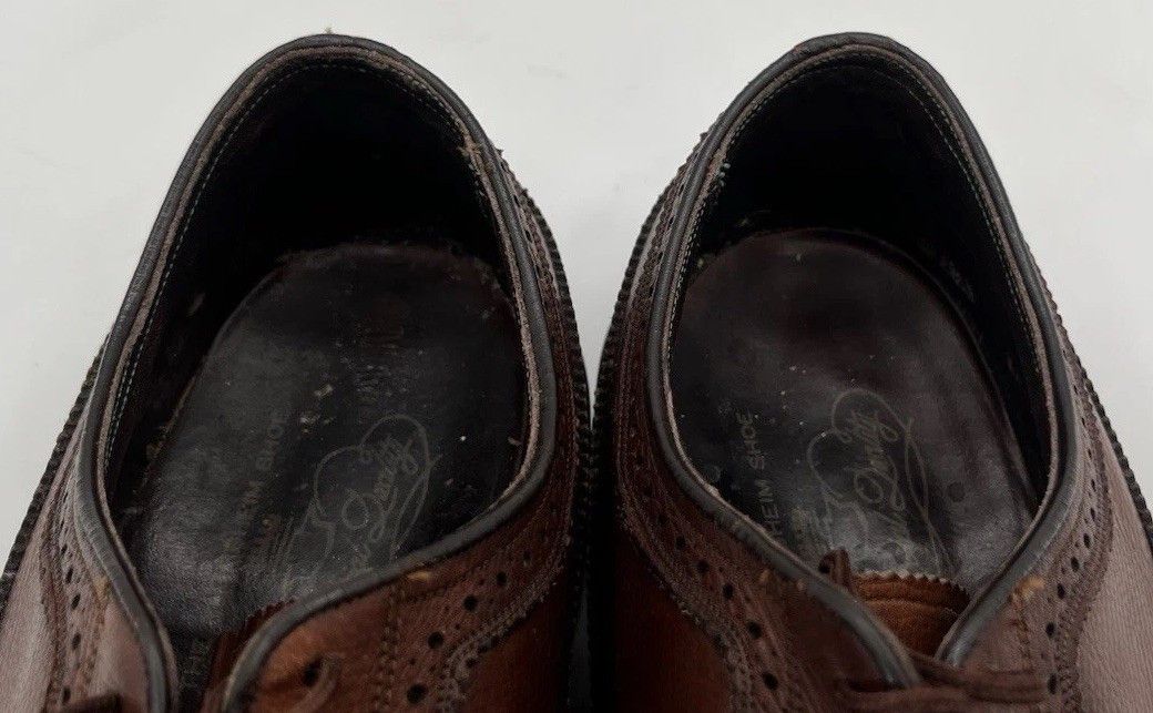 Florsheim Vintage Florsheim Royal Imperial Brown Leather Gunboat 10D Size US 10 / EU 43 - 9 Thumbnail