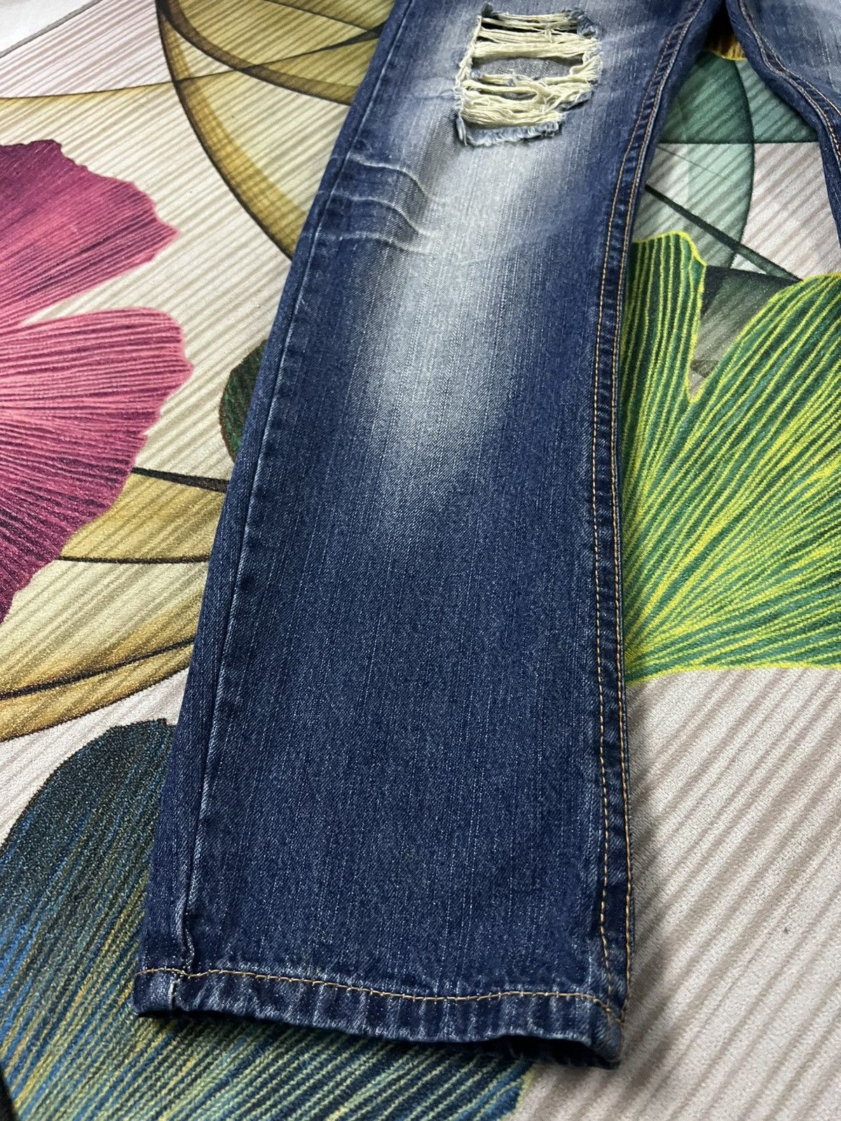 Japanese Brand 💥Smith Cooper Distress Patchwork Japanese Jean Size US 31 - 7 Thumbnail