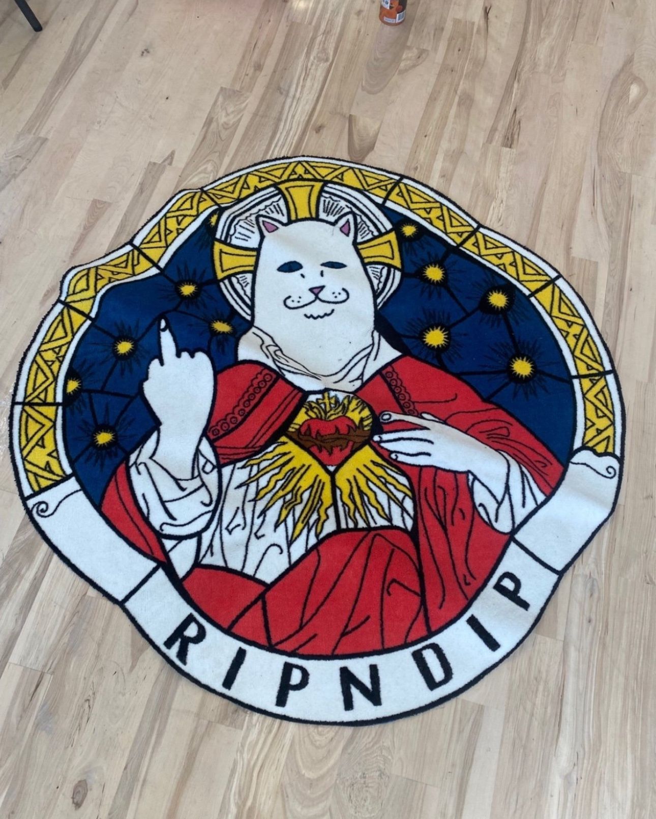 RIPNDIP RIPNDIP Stained Glass Lord Nermal Rug! Size ONE SIZE - 1 Thumbnail