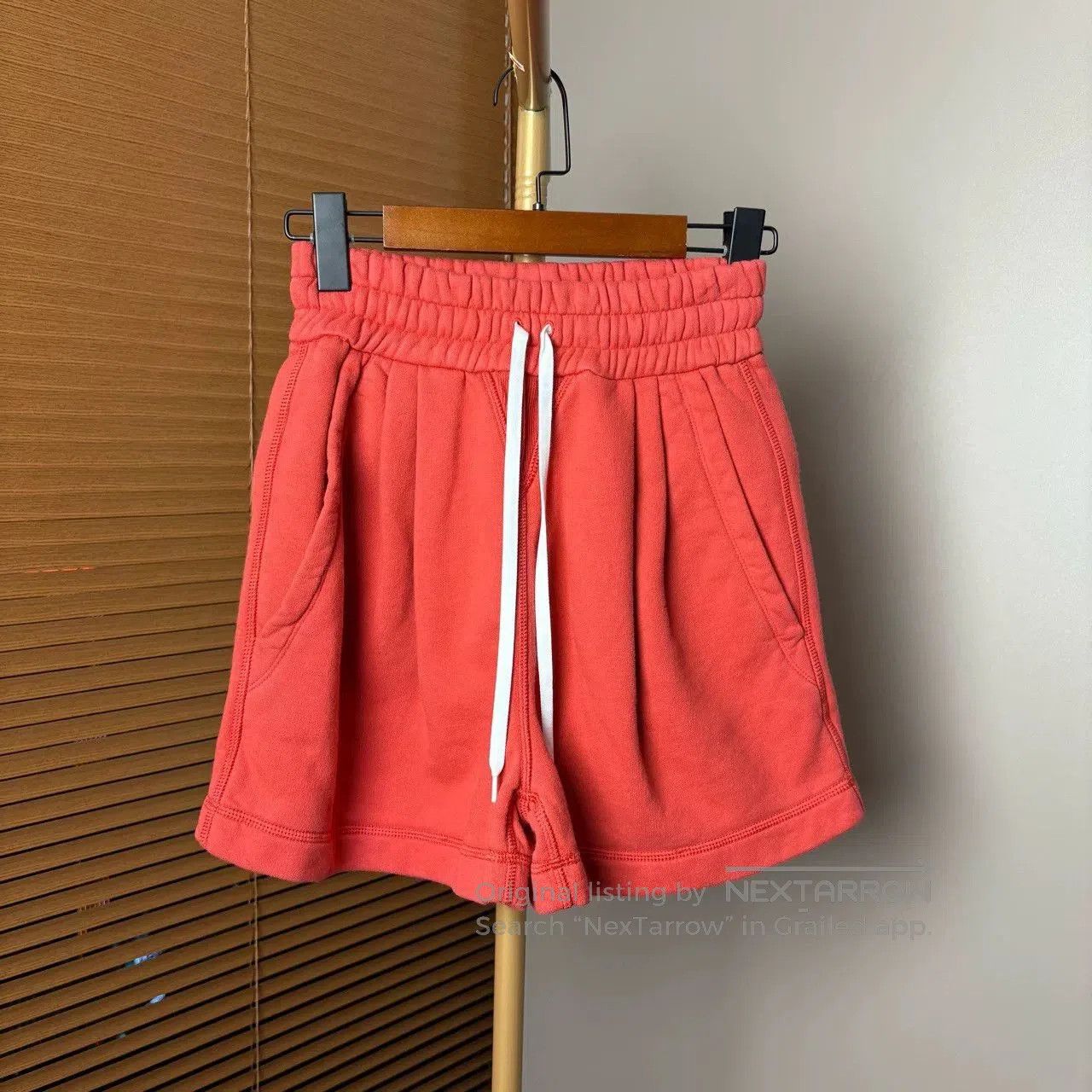 Miu Miu Miu Miu Red Logo Print Drawstring Shorts. Size 37" - 1 Thumbnail