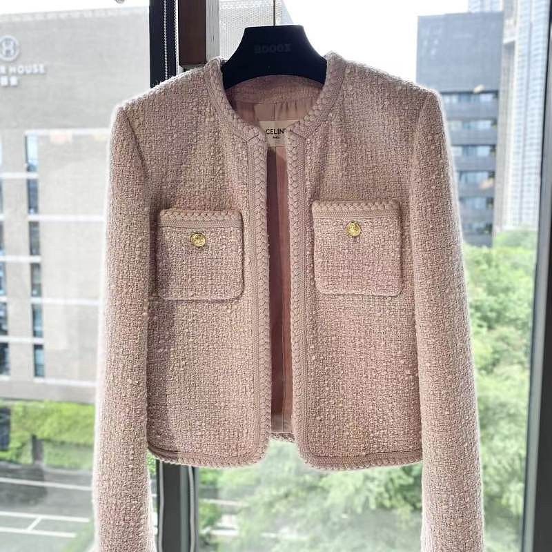 Celine Celine Pink Tweed Jacket Size 34 Size XS / US 0-2 / IT 36-38 - 1 Thumbnail