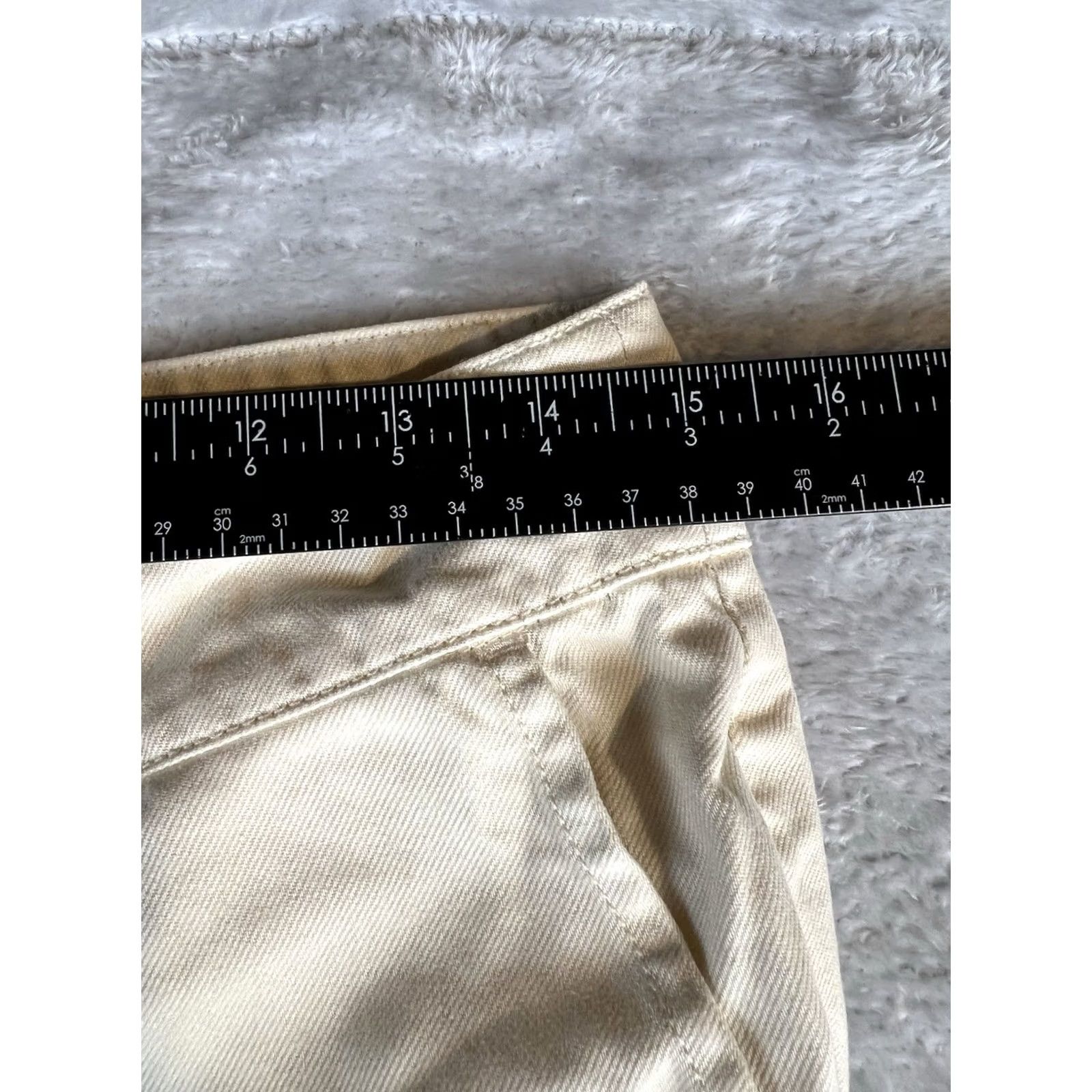 Joie VINTAGE Joie Pants Womens Sz 10 White Cotton Wide-Leg 90s Boho Grunge XSmall? No Size 32" / US 10 / IT 46 - 5 Thumbnail