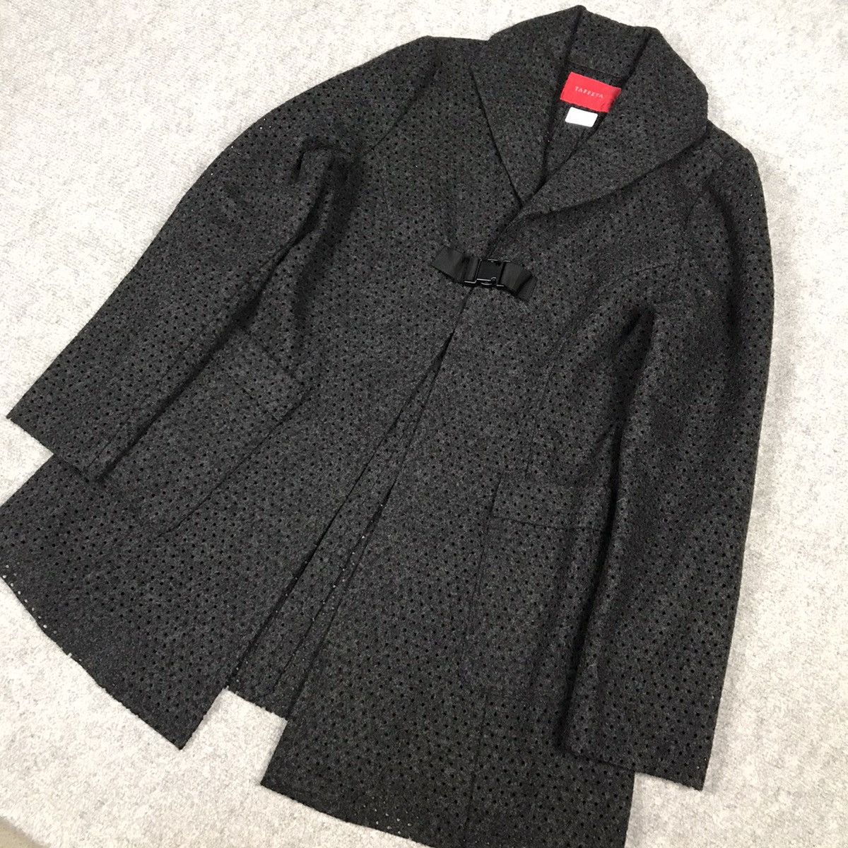 Japanese Brand JAPAN BRAND TAFFETA WOOL WOMAN JACKET COAT Size S / US 4 / IT 40 - 4 Thumbnail