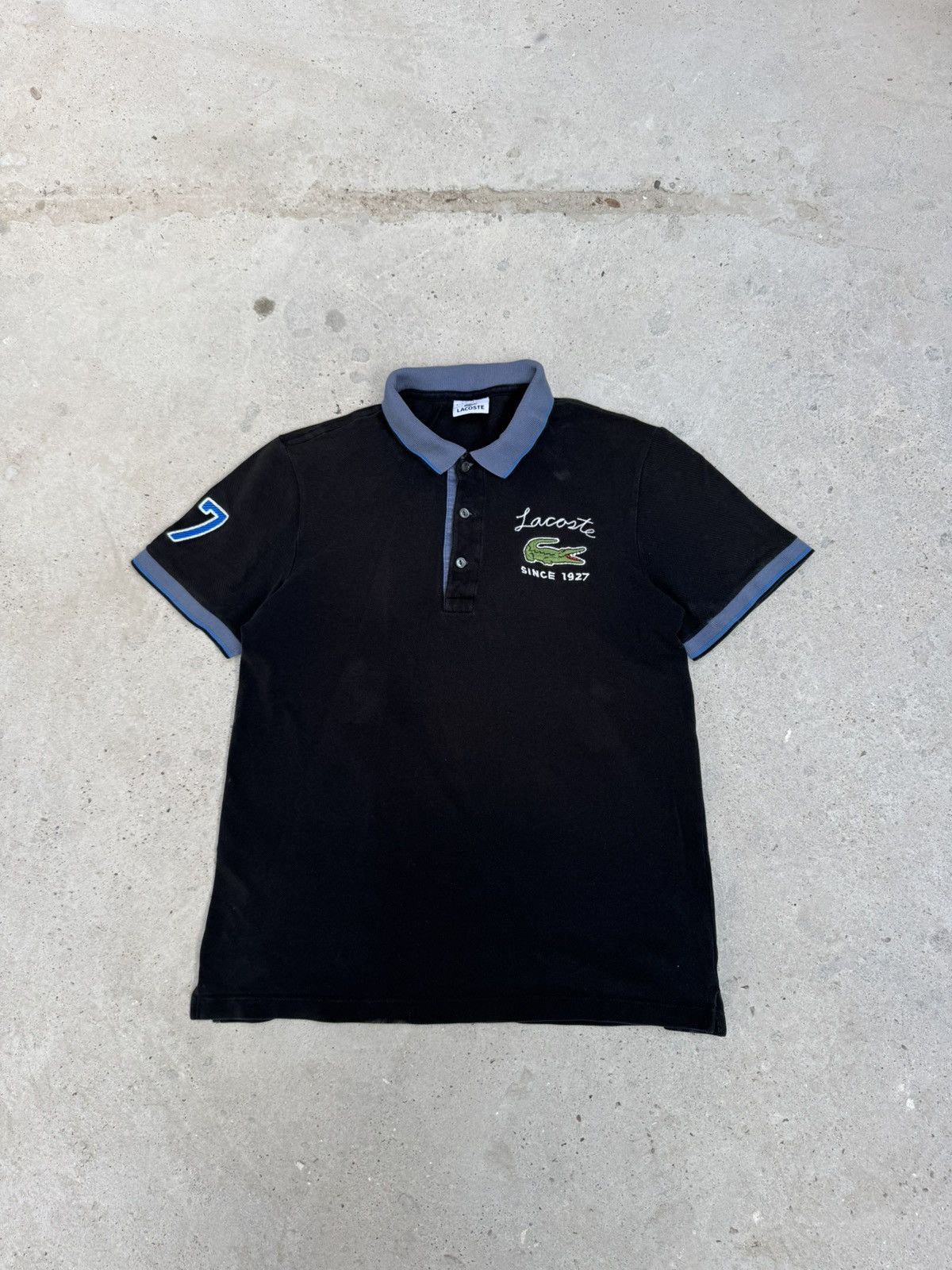 Lacoste VINTAGE RARE LACOSTE BIG LOGO POLO TEE Size US M / EU 48-50 / 2 - 1 Thumbnail
