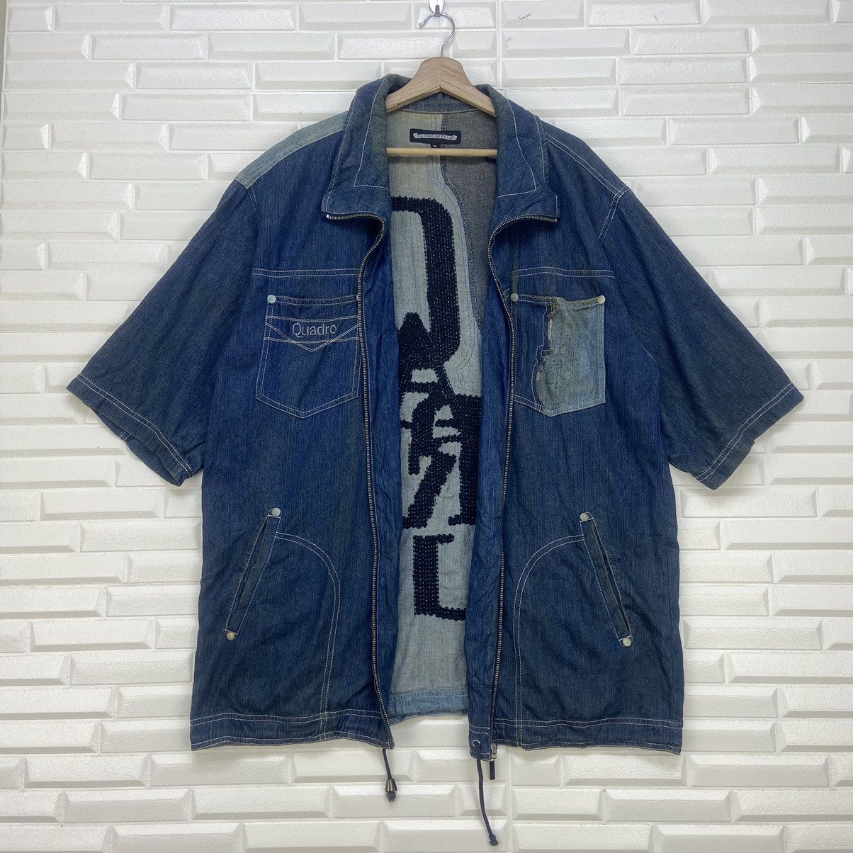 Japanese Brand Japanese Brand Quadro Scream Patchwork Denim Jacket Size US L / EU 52-54 / 3 - 2 Thumbnail