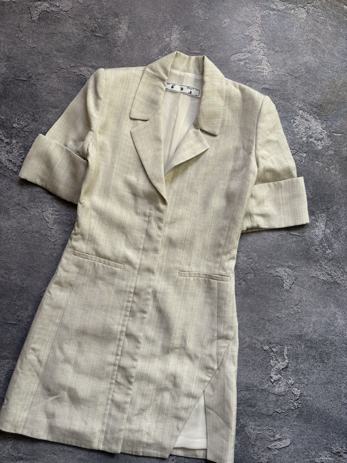 Off-White OFF-WHITE Luxury Embroidered Big Logo Zip Up Blazer Dress Size S / US 4 / IT 40 - 6 Thumbnail