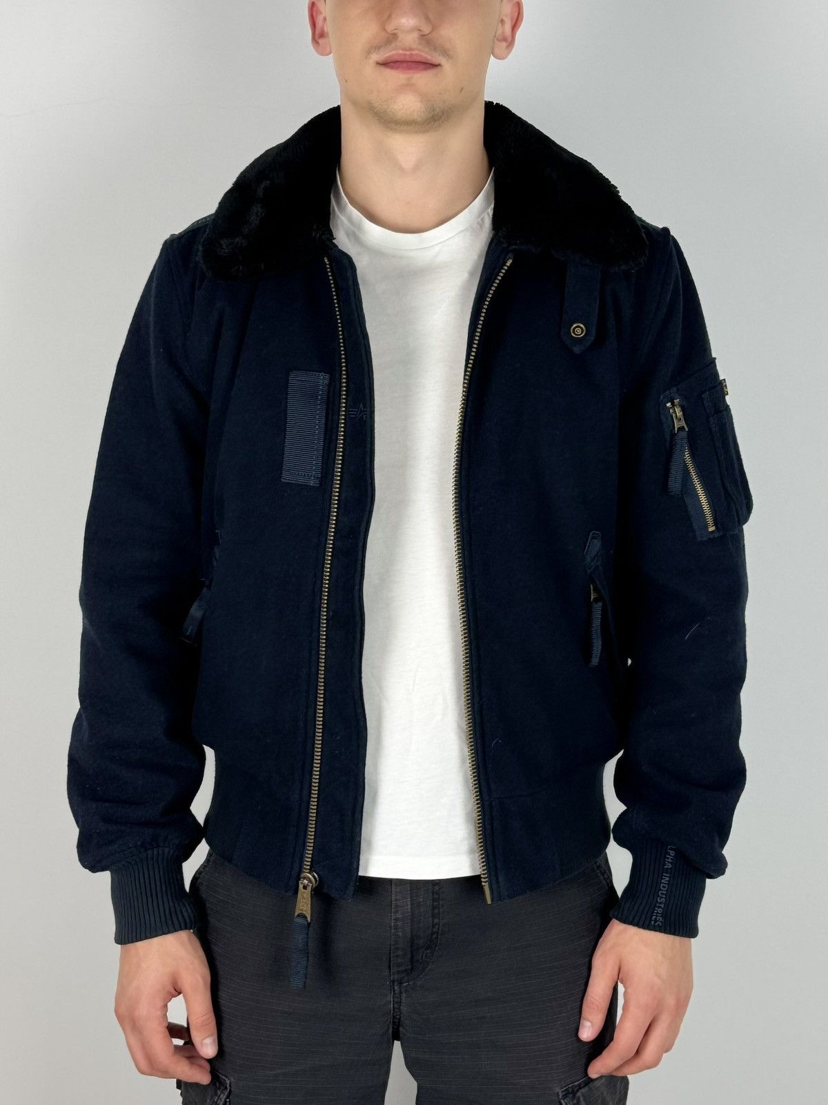Alpha Industries Alpha Industries Wool Winter Navy Bomber Size US M / EU 48-50 / 2 - 1 Thumbnail