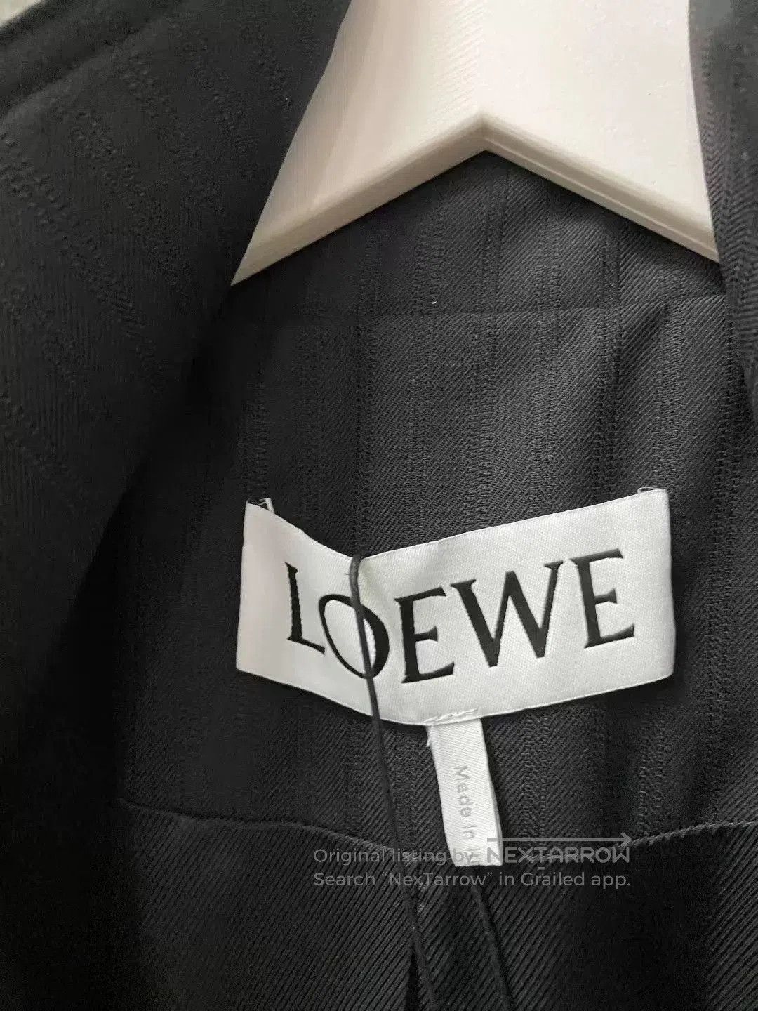 Loewe Loewe Black Vertical Stripe Wool Balloon Jacket. Size S / US 4 / IT 40 - 6 Thumbnail