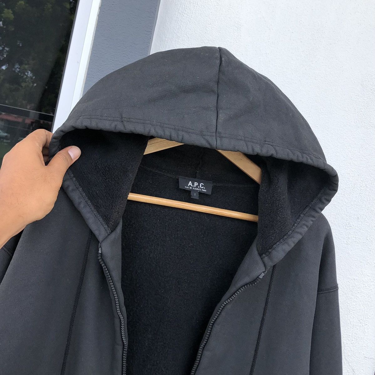 A.P.C. Vintage A.P.C Plain Zipper Hoodie Sweatshirts/Jacket Size US M / EU 48-50 / 2 - 9 Thumbnail