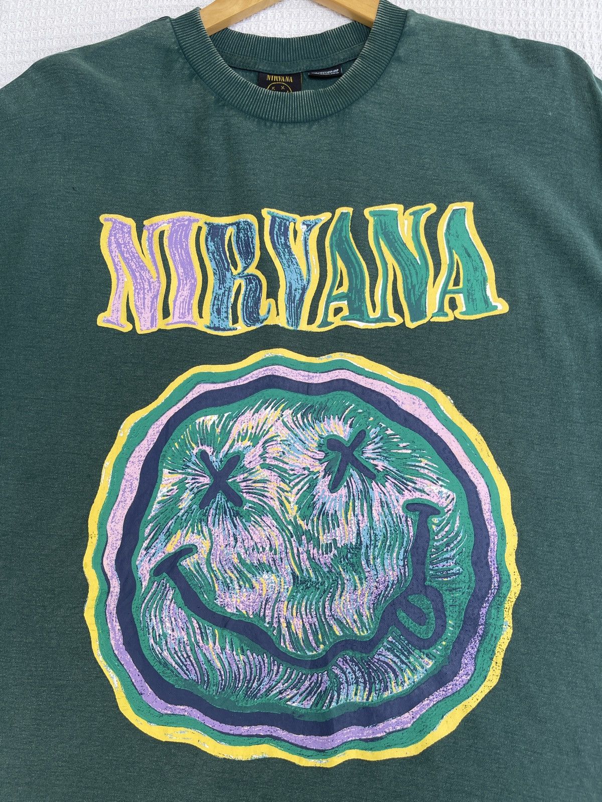 Band Tees × Nirvana × Vintage Last Drop🔥Rare🔥Vintage NIRVANA Band T-Shirt Size US XL / EU 56 / 4 - 10 Thumbnail