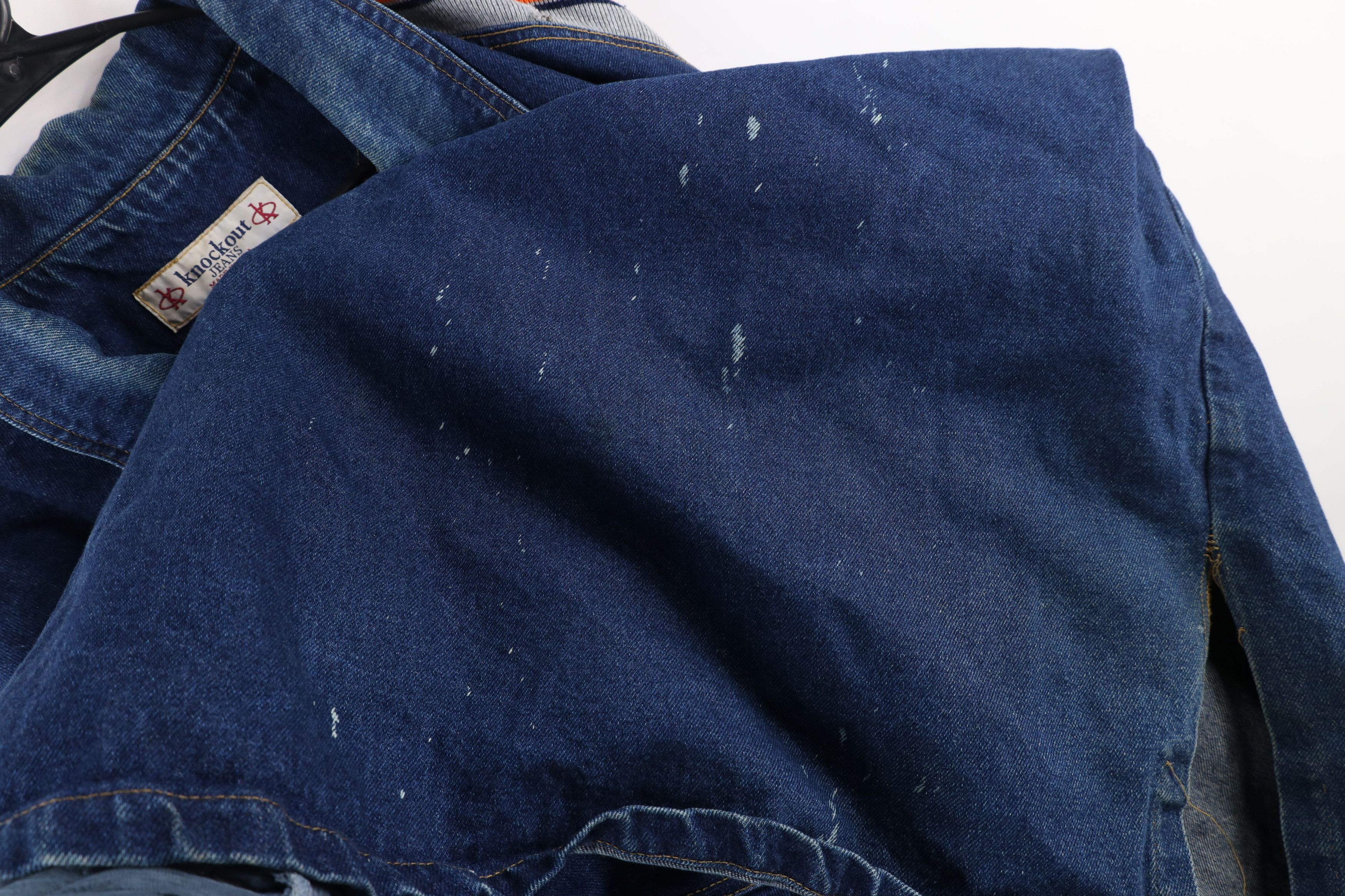 Vintage Vintage 90s Streetwear Half Zip Pullover Denim Jacket USA Size US XXL / EU 58 / 5 - 7 Thumbnail