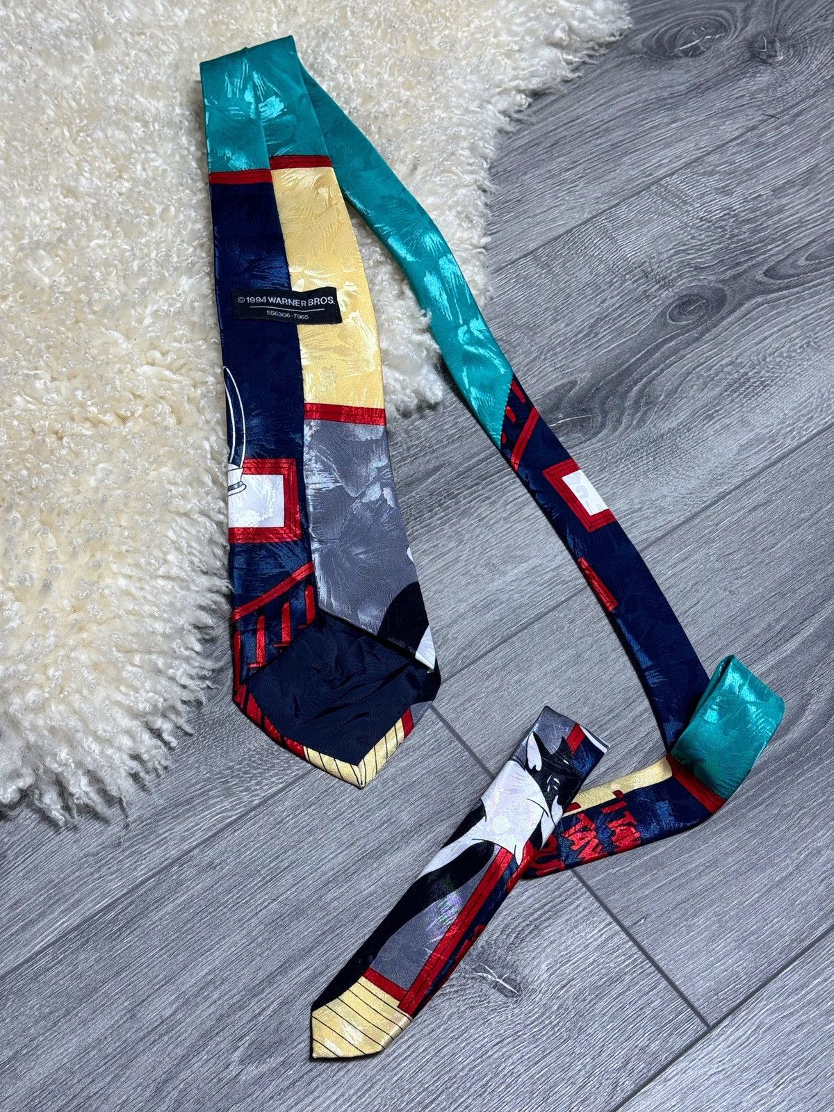 Vintage Warner Brothers Looney Tunes Posse Vintage Tie 1994 90s Size ONE SIZE - 5 Thumbnail