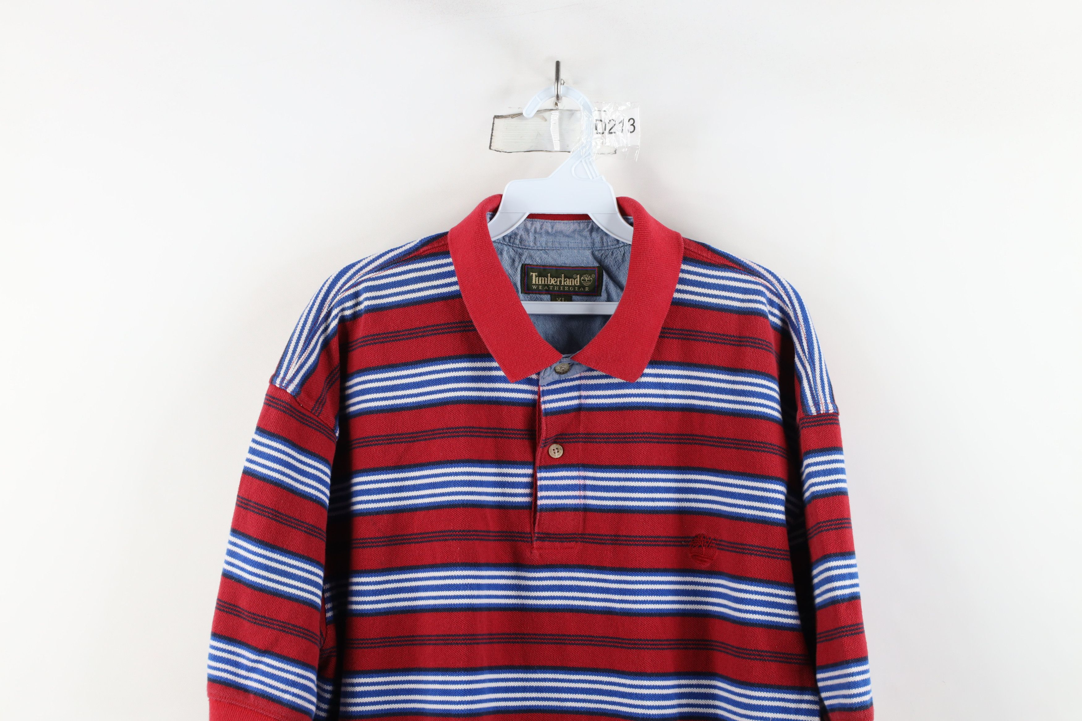 Timberland × Vintage Vintage 90s Timberland Heavyweight Knit Collared Polo Size US XL / EU 56 / 4 - 2 Thumbnail