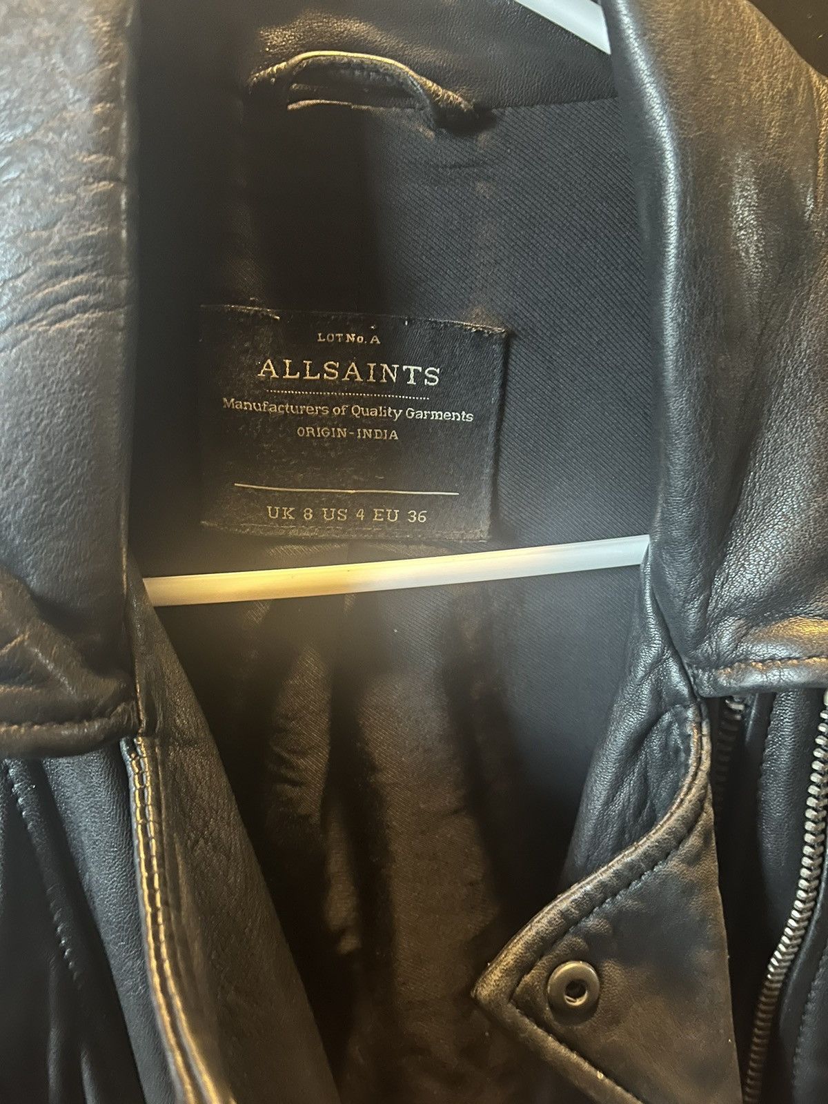 Allsaints × Designer × Vintage All Saints Assembly Leather Biker Jacket Size S / US 4 / IT 40 - 4 Thumbnail
