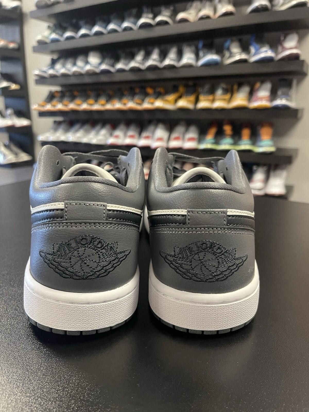 Nike Size 11 - Nike Air Jordan 1 Low Shoes 'Dark Gray' Sail White Size US 11 / IT 41 - 4 Thumbnail