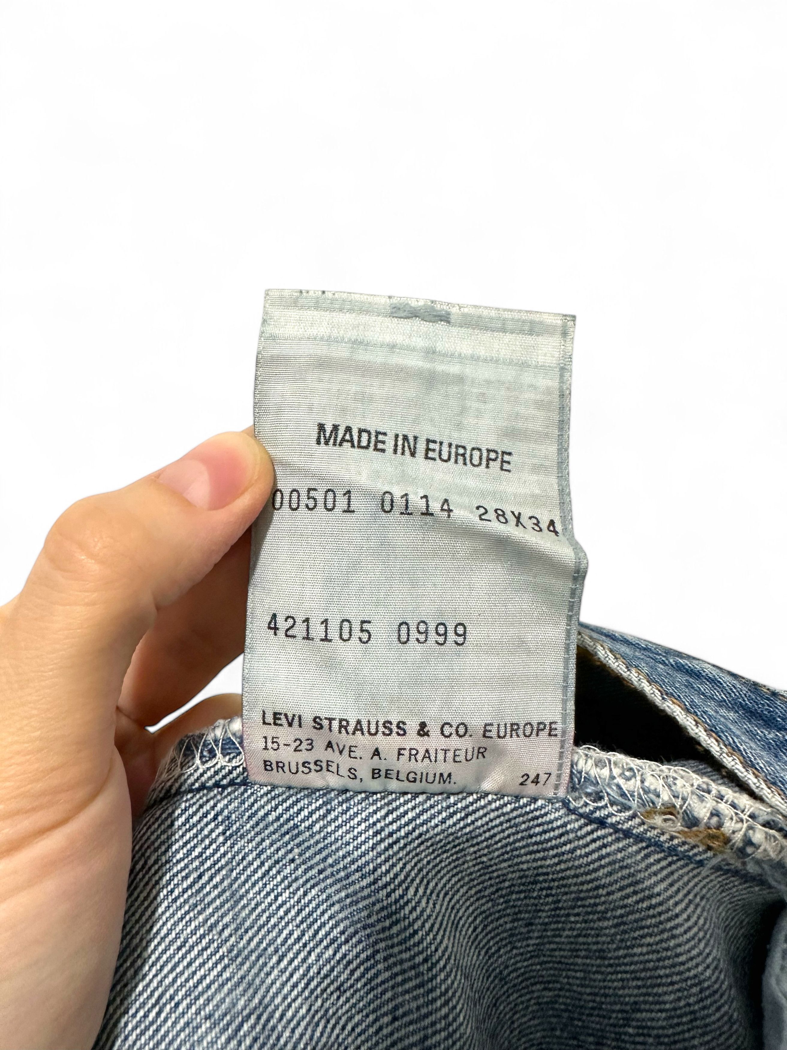 Levi's Levi's 501 High Rise Blue Washed Distressed Denim (S) Size 28" / US 6 / IT 42 - 5 Thumbnail