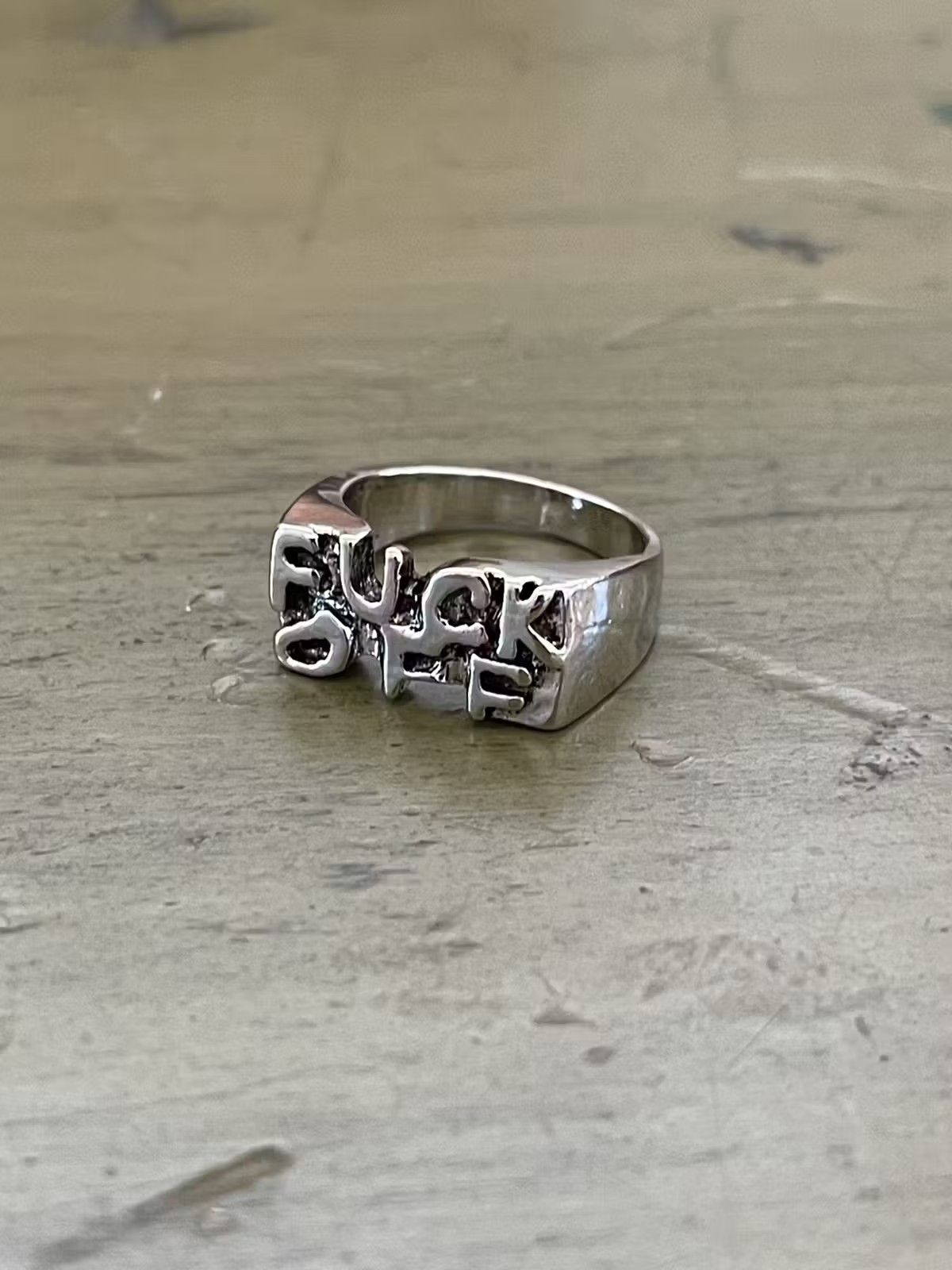 Vintage Fuck You Punk Ring Size ONE SIZE - 1 Thumbnail