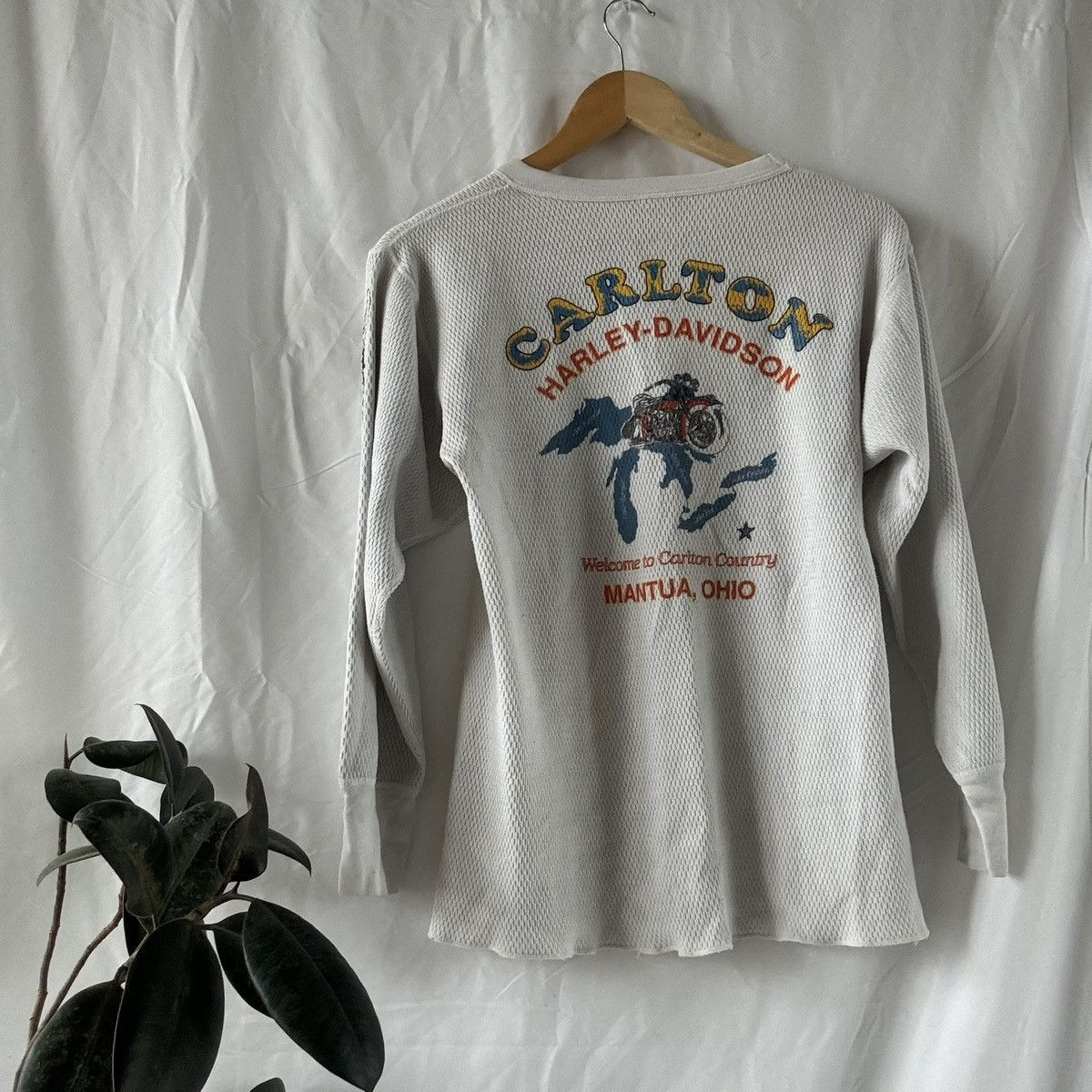 Vintage Vintage HARLEY DAVIDSON 3D EMBLEM thermal L/S Size US M / EU 48-50 / 2 - 2 Thumbnail