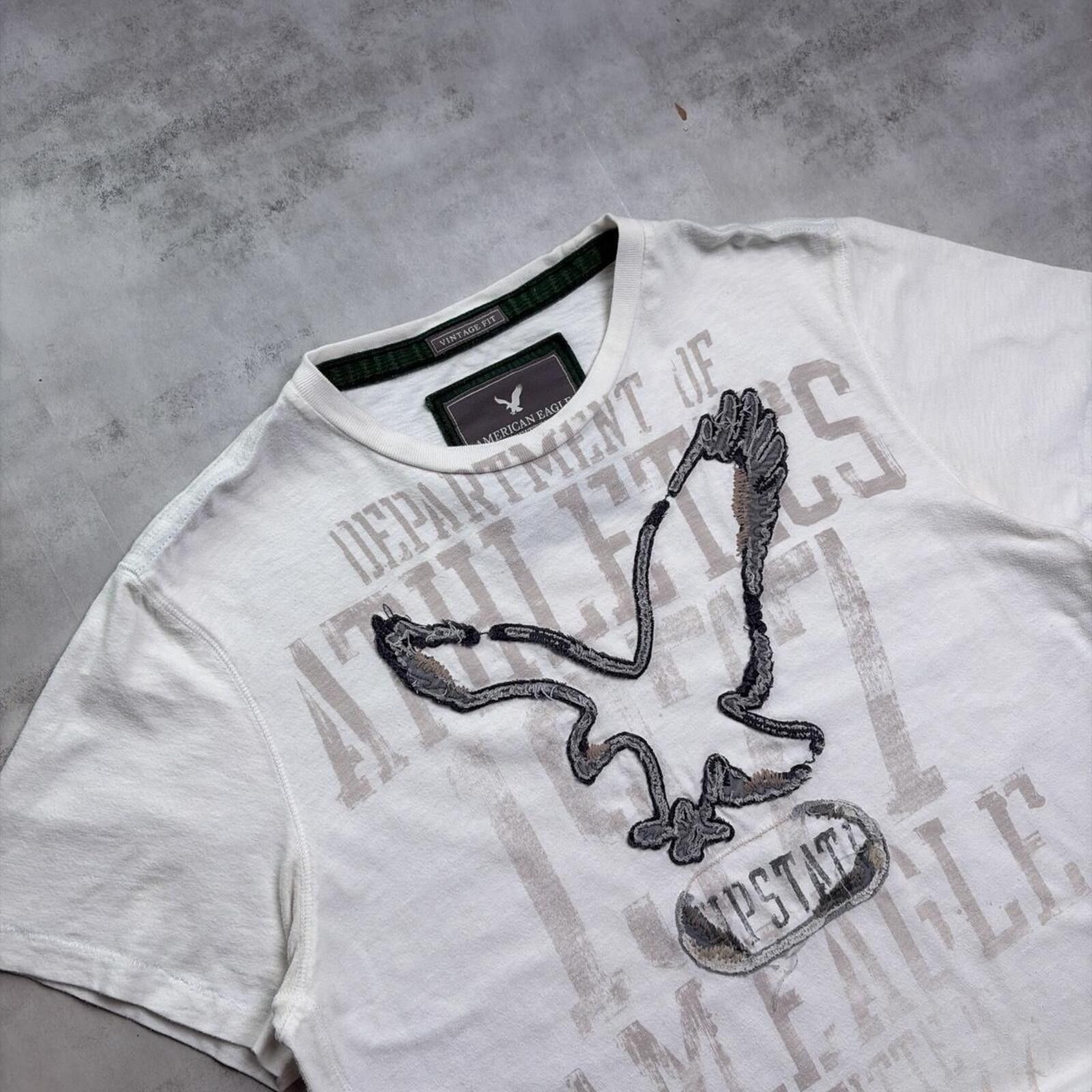 American Eagle Outfitters Y2K White American Eagle Grunge Skater T-Shirt Size US XXL / EU 58 / 5 - 5 Thumbnail