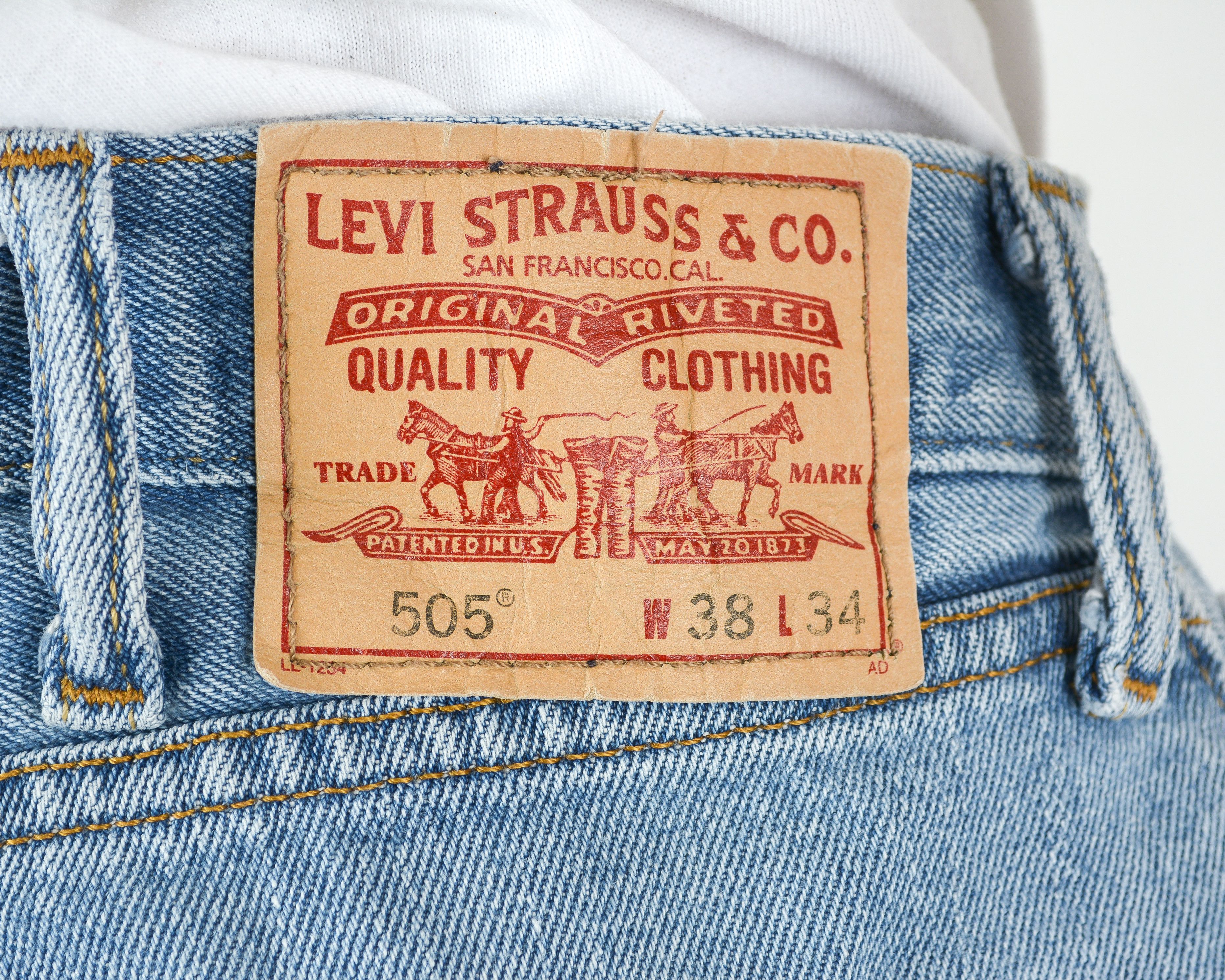 Levi's 505 W38 L34 Regular Straight Leg Jeans Denim Pants Trousers Size US 38 / EU 54 - 6 Thumbnail
