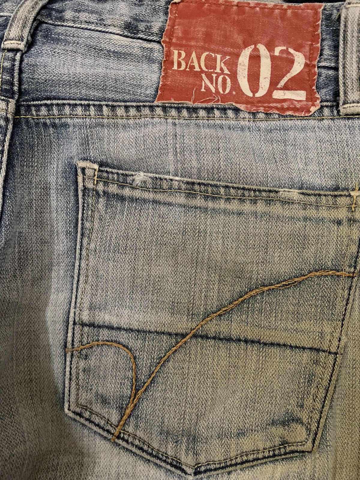 Japanese Brand × KMRii × Yasuyuki Ishii Vintage Japanese Brand Rusty Blue Washed Distressed Jeans Size US 30 / EU 46 - 12 Thumbnail