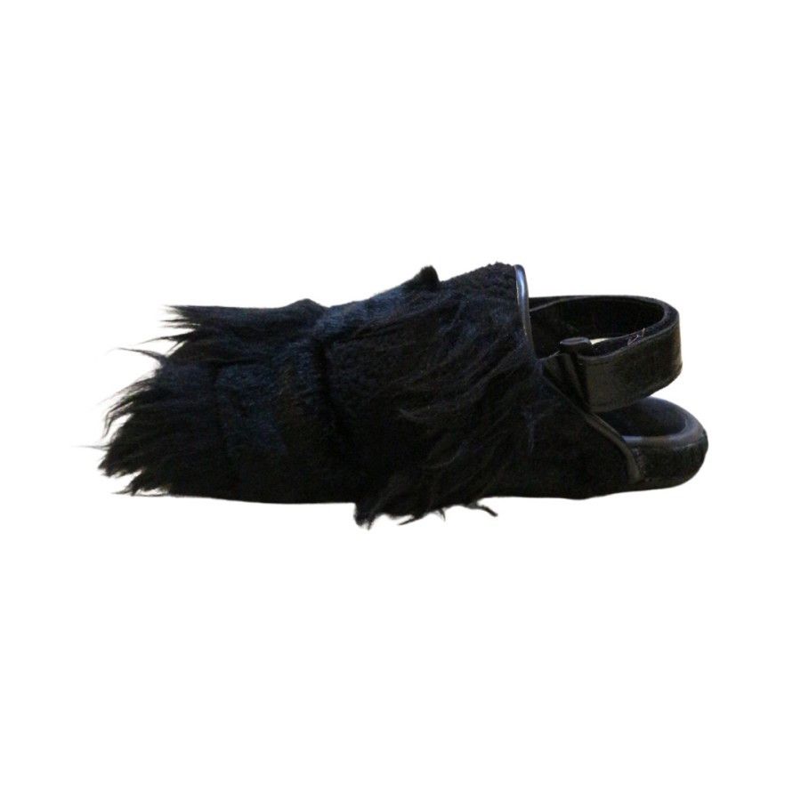Other Unisex Black Fuzzy Clogs Size US 10 / EU 43 - 4 Thumbnail