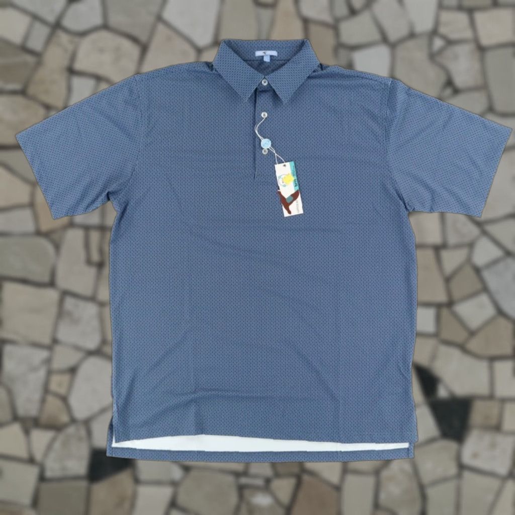Vintage Genteal Brrr Printed Baseball High Stretch Polo Shirt Navy Blue Men's XL Shirt Size US XL / EU 56 / 4 - 1 Thumbnail