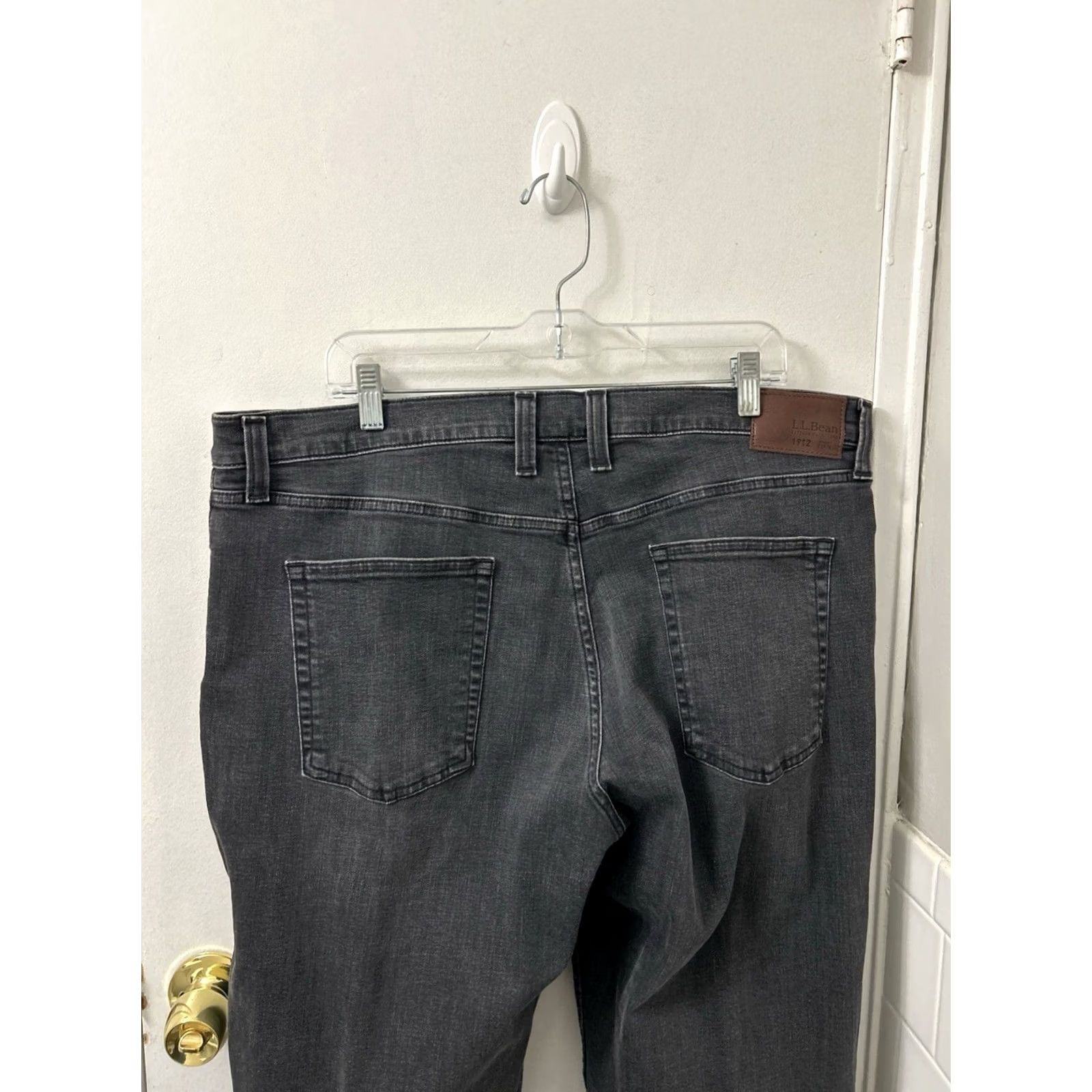 Vintage LL Bean BeanFlex Jeans Mens 40x30 Black Standard Fit Stretch Denim 507485 Size US 40 / EU 56 - 7 Thumbnail