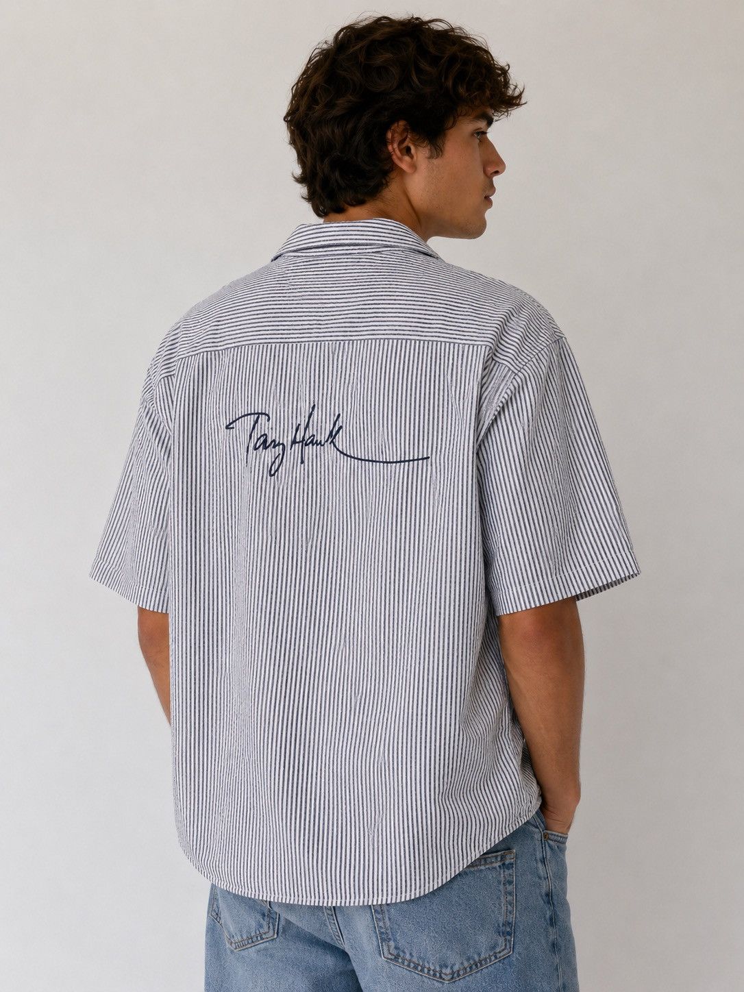 Tony Hawk 2000s GU X TONY HAWK WORKWEAR BUTTON UP SPELLOUT ON BACK Size US L / EU 52-54 / 3 - 2 Thumbnail