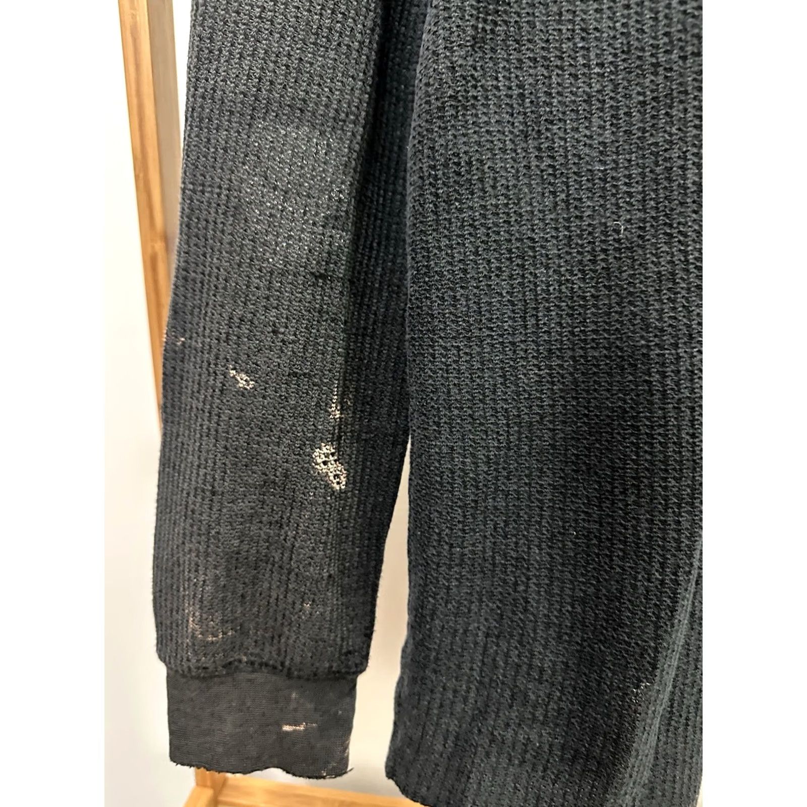 Vintage VTG 80s Black Faded Paper Thin Burnout Worn Grunge Thrashed LS Hensley Shirt XL Mens XL Black Size US XL / EU 56 / 4 - 7 Thumbnail