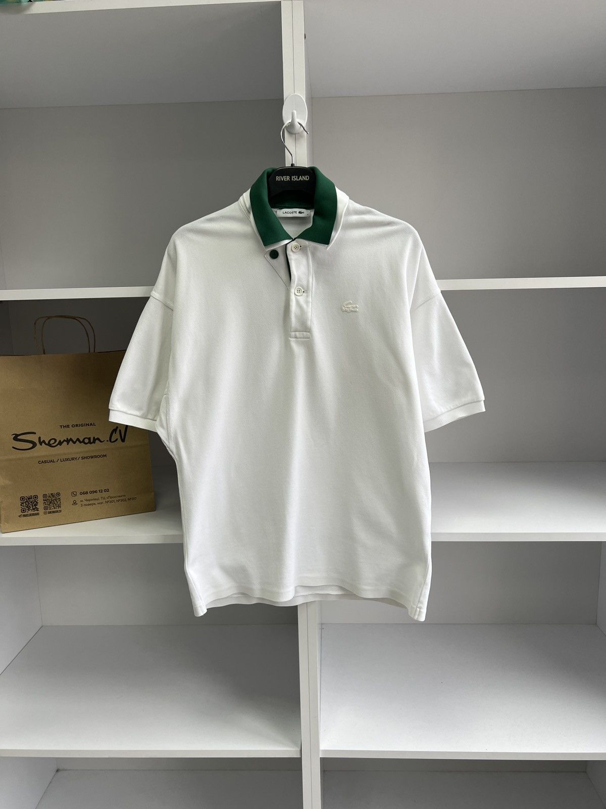 Lacoste × Vintage Vintage Lacoste White Streetwear Polo T-Shirt Size US L / EU 52-54 / 3 - 1 Thumbnail