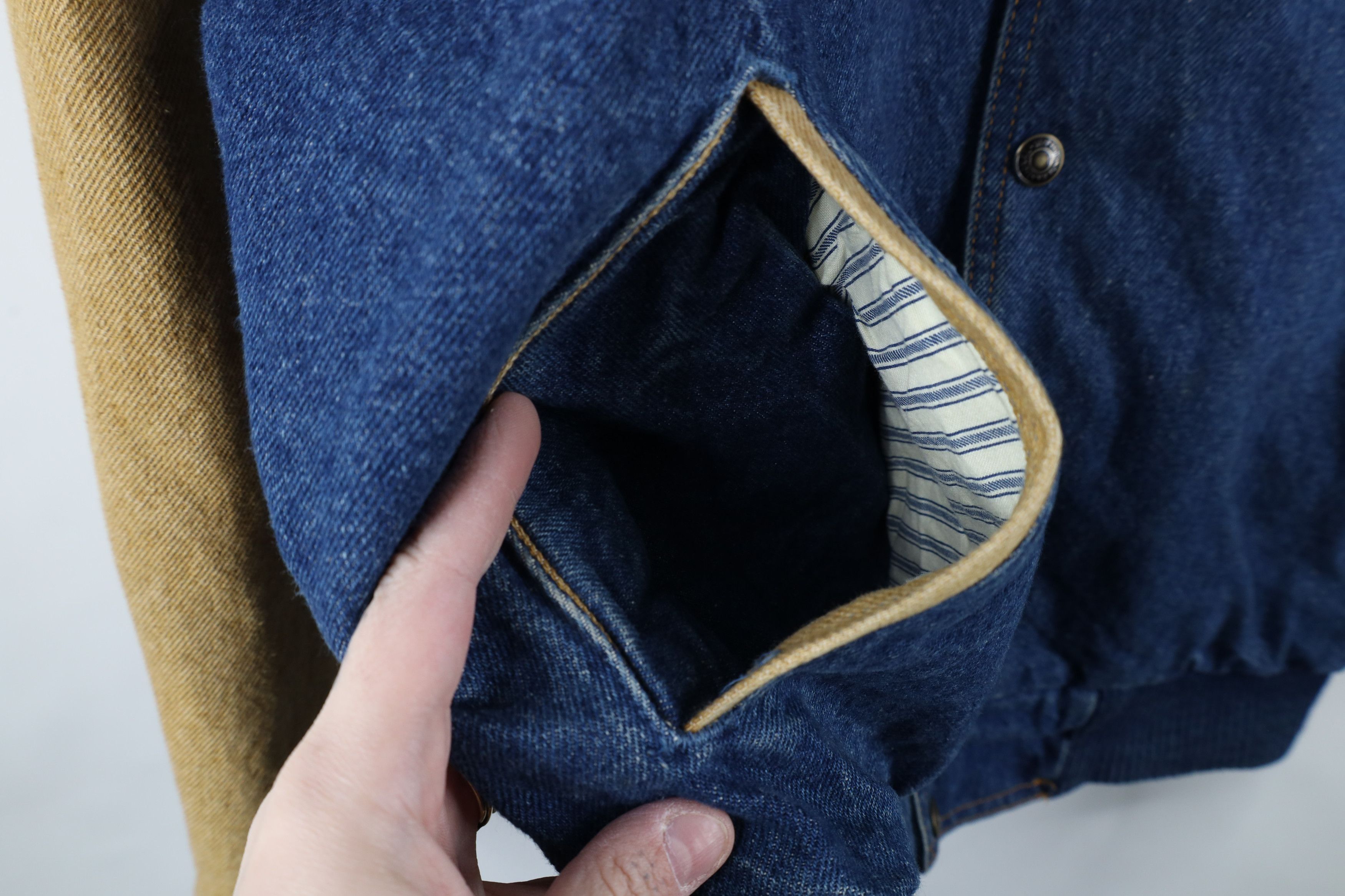 Vintage Vintage 90s Ford Motorsport Denim Jean Varsity Bomber Jacket Size US L / EU 52-54 / 3 - 7 Thumbnail