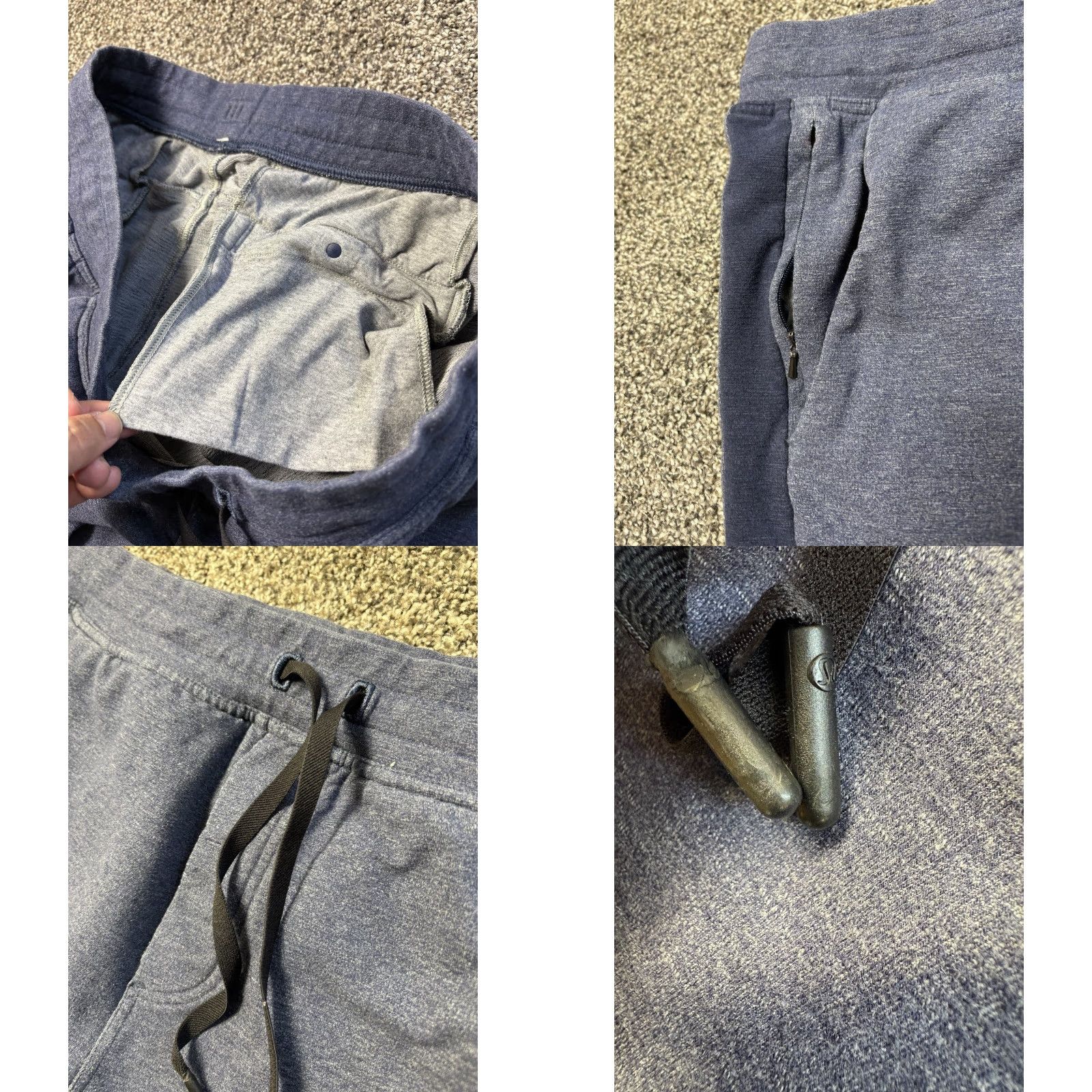 Lululemon Lululemon Jogger Pants Men 2XL Blue Gray Stretch Pockets Drawstring Sweatpants Size US 39 - 8 Thumbnail