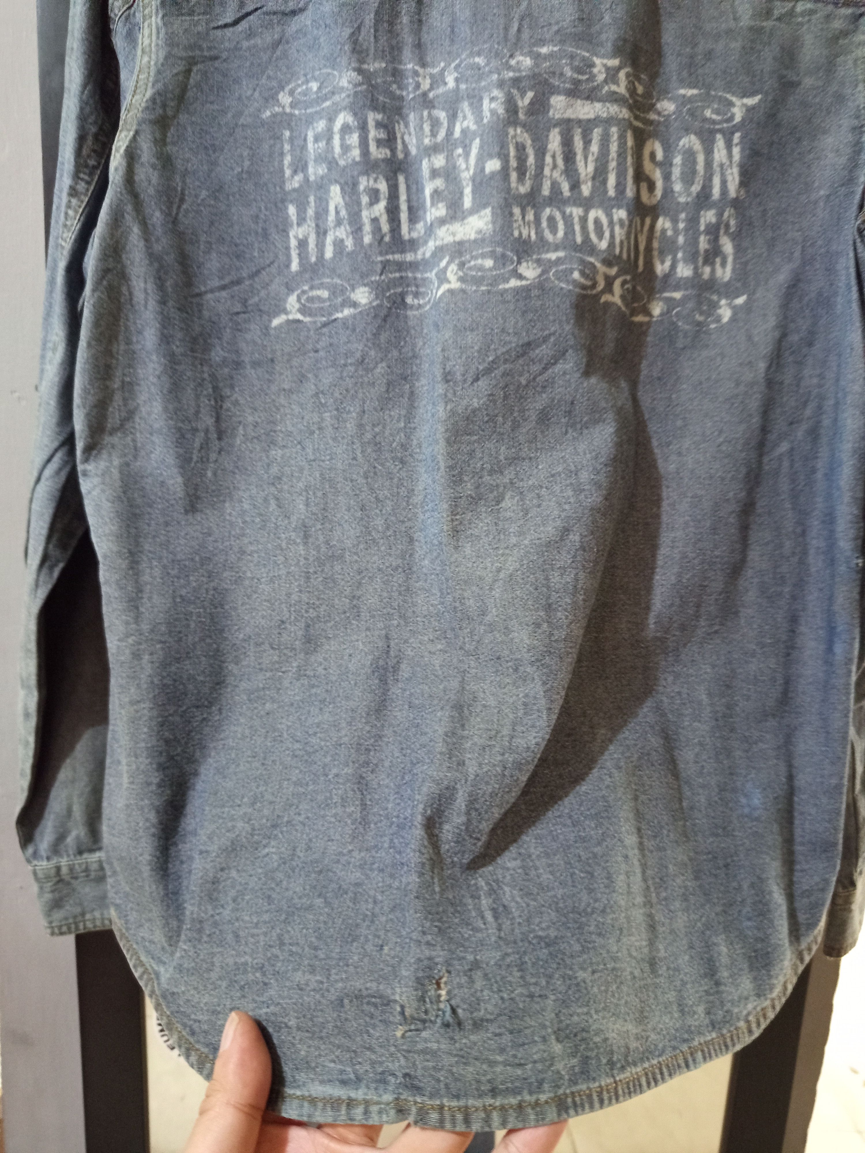 Harley Davidson 2003 Harley Davidson Show Sample Denim Shirt Size M / US 6-8 / IT 42-44 - 13 Thumbnail