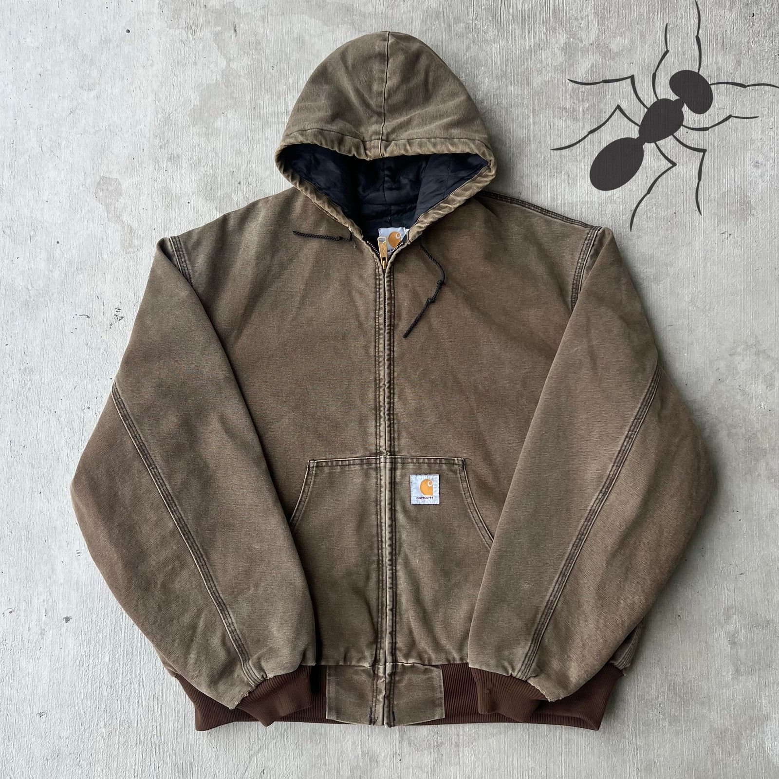 Carhartt × Vintage Carhartt CHT brown hooded work wear jacket Size US XL / EU 56 / 4 - 1 Thumbnail