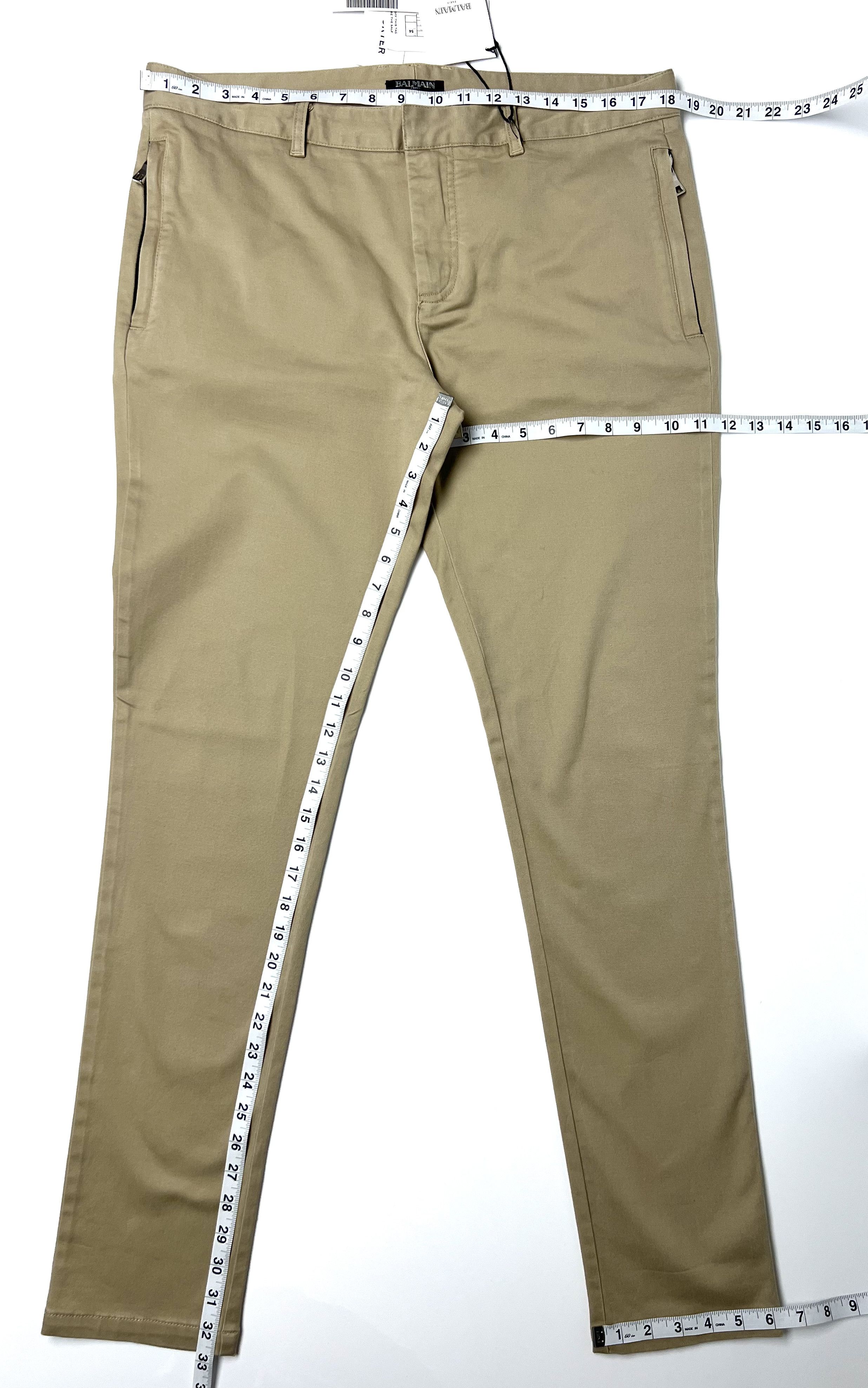 Balmain 690€ BALMAIN PARIS COTTON BLEND CASUAL PANTS MADE IN ITALY Size US 38 / EU 54 - 16 Thumbnail