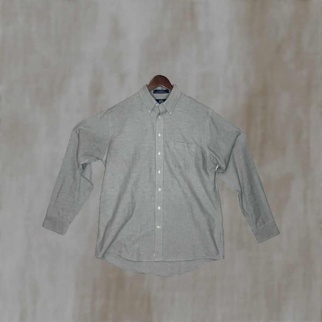 Stafford Stafford Dress Shirt Gray Long Sleeve Button-Down XL Mens Non-Iron Pockets Classic Collar Button-Up Size US XL / EU 56 / 4 - 1 Thumbnail