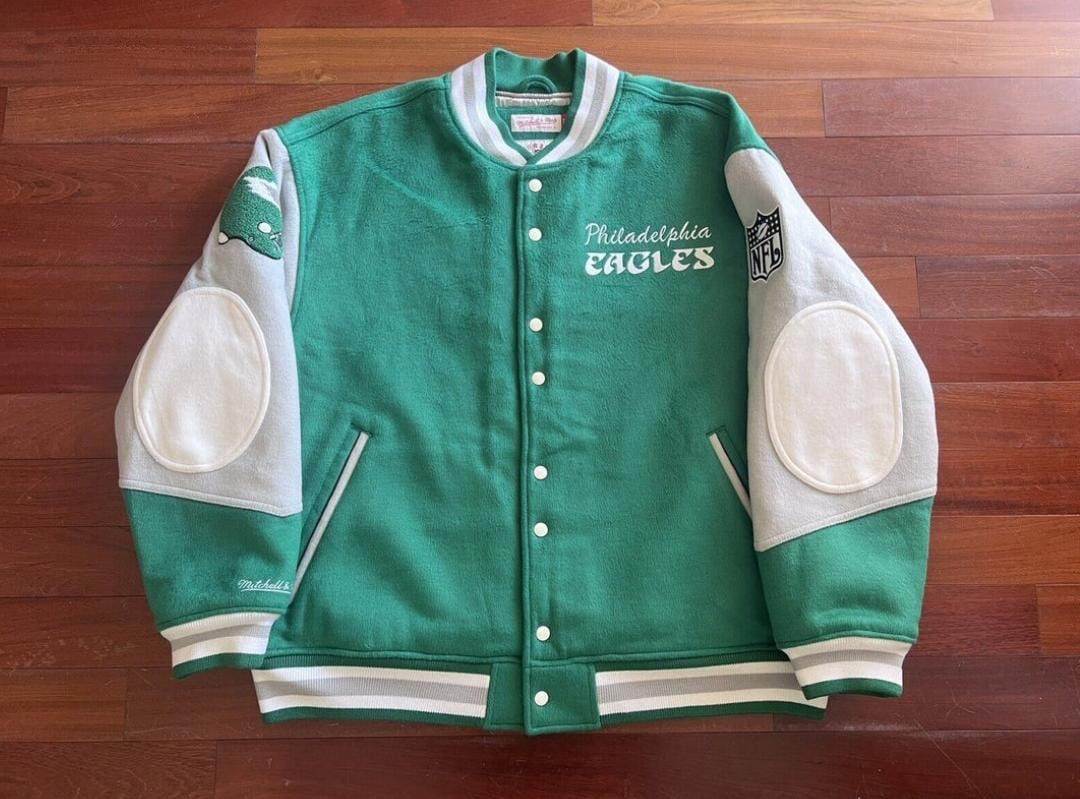Mitchell & Ness Philadelphia Eagles Mitchell & Ness Varsity Jacket Size US L / EU 52-54 / 3 - 1 Thumbnail