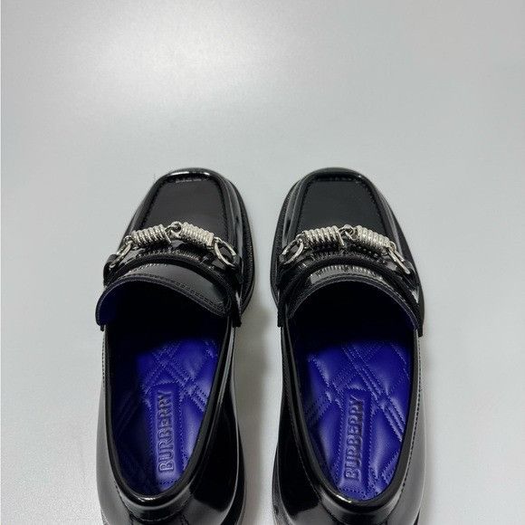 Burberry Barbed Leather Loafers Black Men’s EU 39/US 6