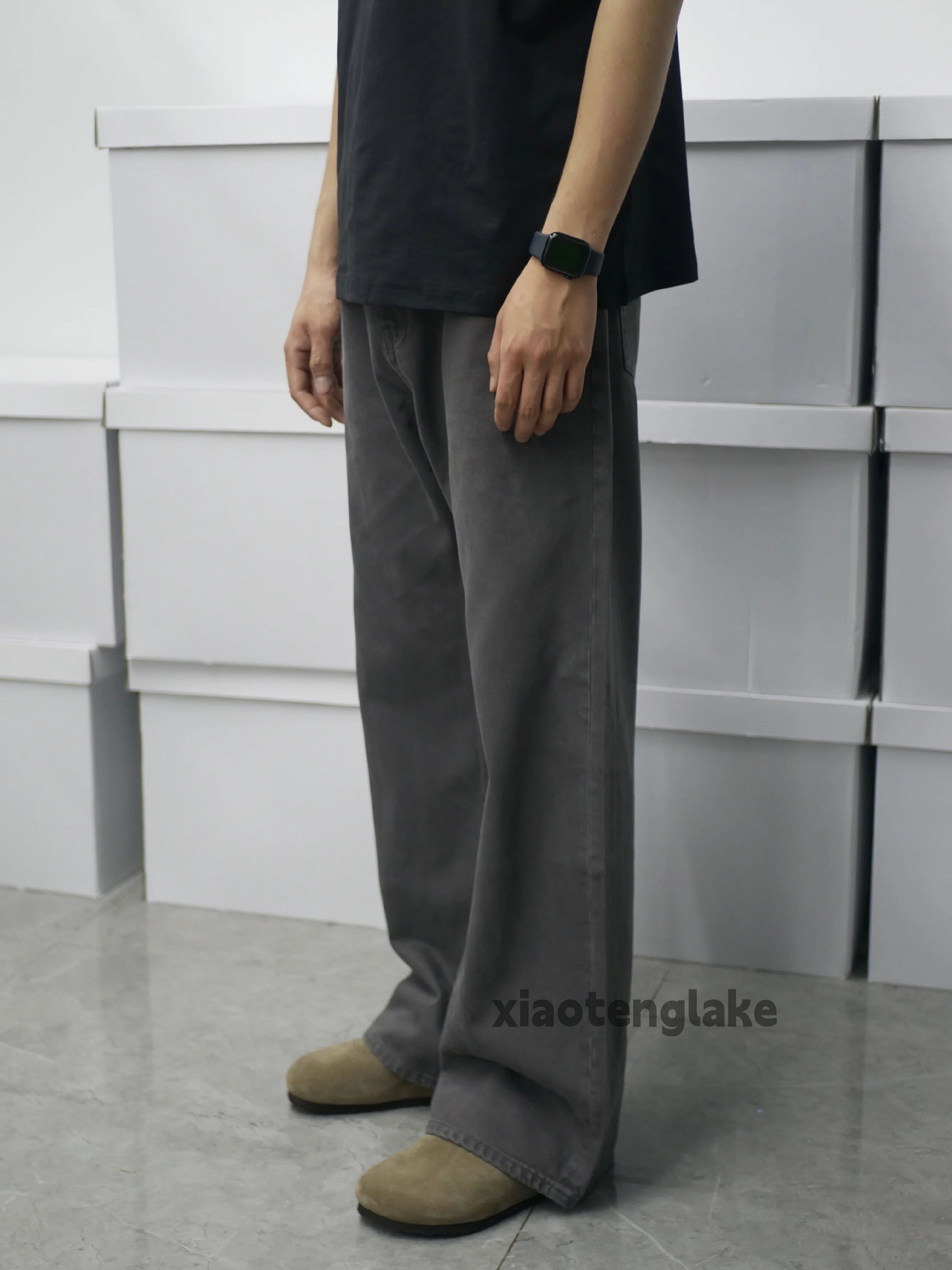 Jean × Vintage Unisex washed faded cleanfit yuppie bootcut flared jeans Size US 38 / EU 54 - 1 Thumbnail