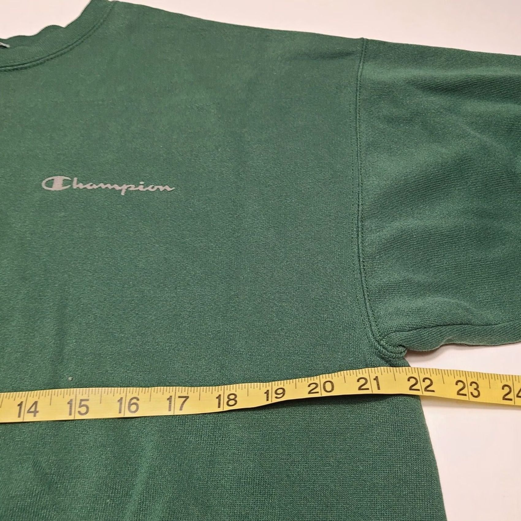 Champion VINTAGE Champion Crewneck Sweatshirt L Men Forest Green Logo Embroidered 90s USA Pullover - Size US L / EU 52-54 / 3 - 5 Thumbnail