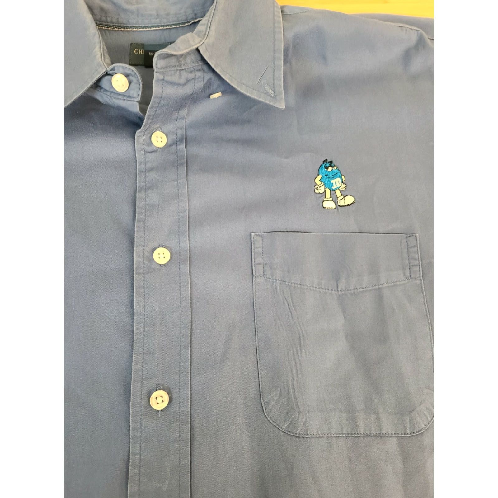 Vintage VINTAGE M & M'S Embroidered Shirt Button-Up Men L Blue Mens Size US L / EU 52-54 / 3 - 2 Thumbnail