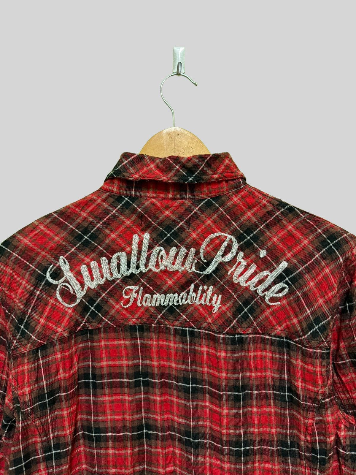 In The Attic Vintage In The Attic Tartan Plaid Embroidery Flannel Size US M / EU 48-50 / 2 - 8 Thumbnail